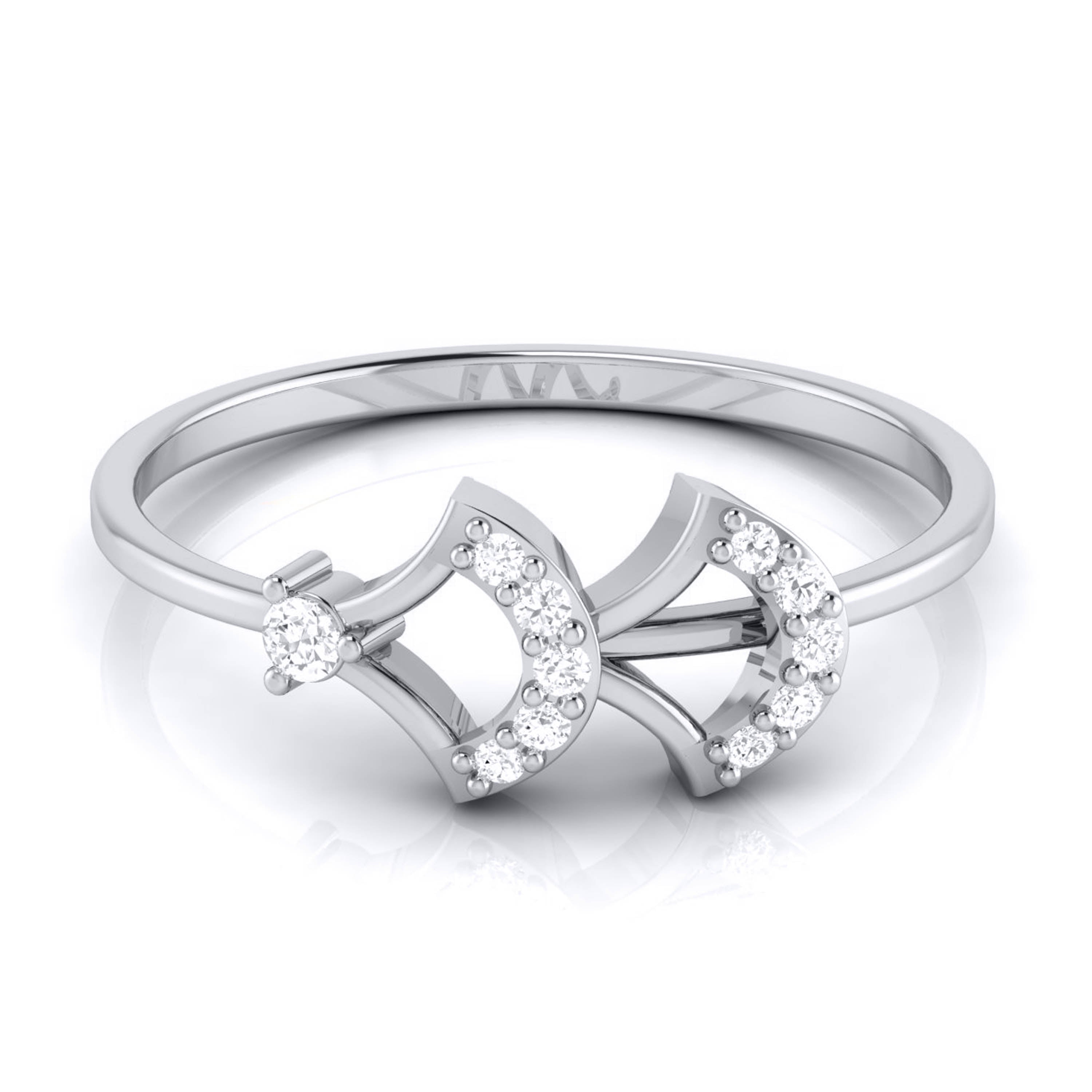 Platinum Diamond Ring for Women JL PT LR 42