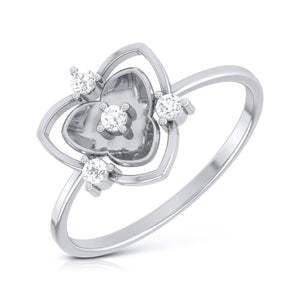 Platinum Diamond Ring for Women JL PT LR 44
