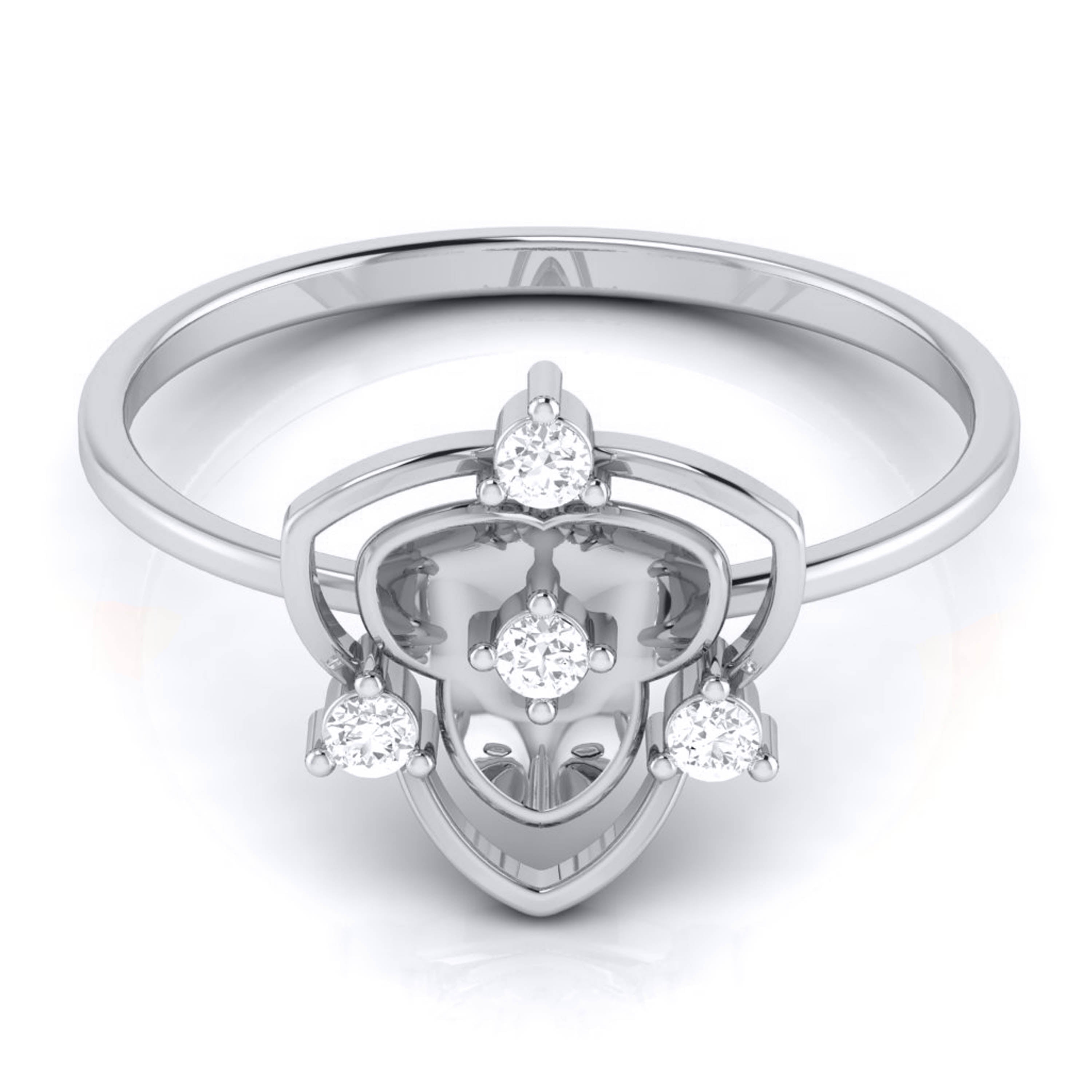 Platinum Diamond Ring for Women JL PT LR 44
