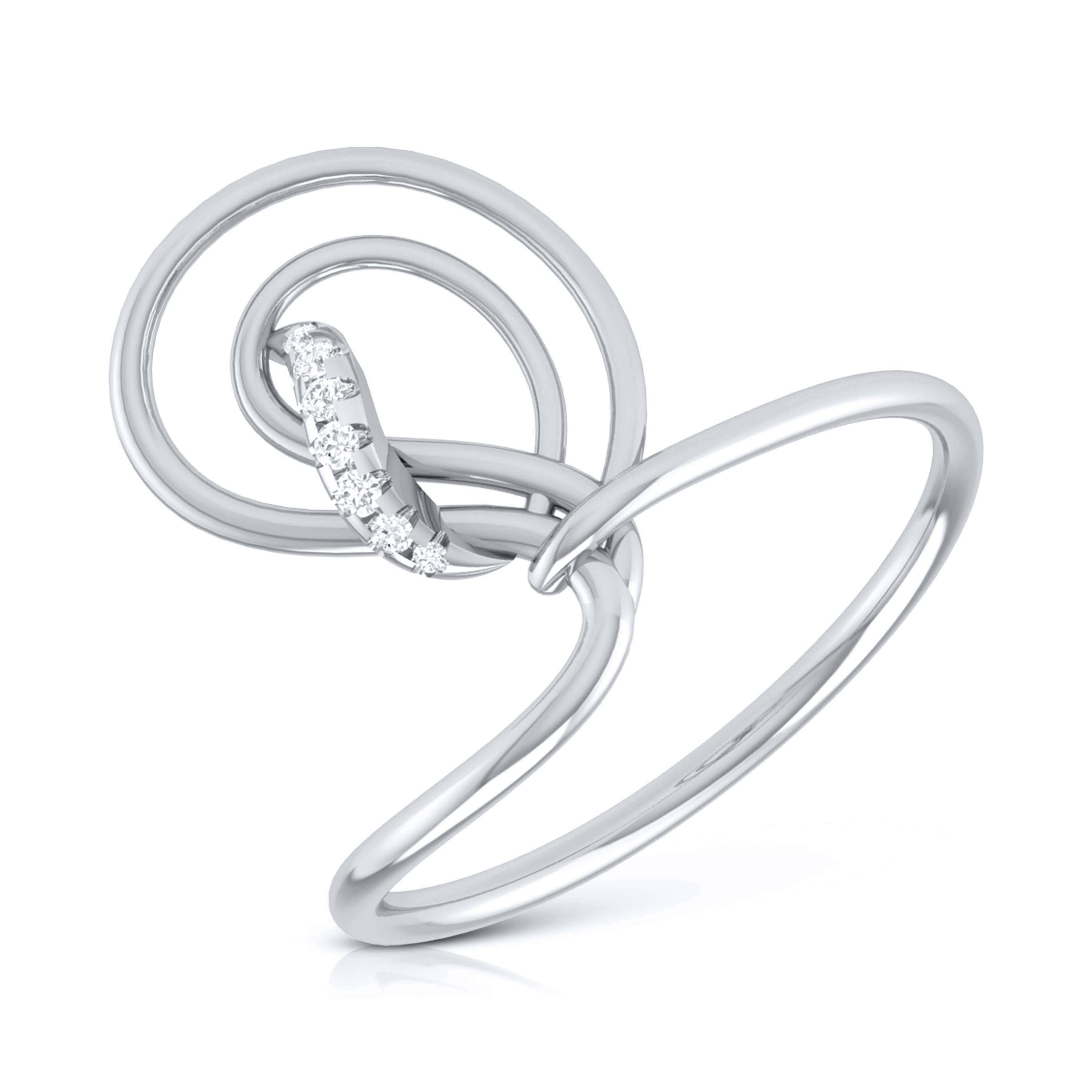 Platinum Diamond Ring for Women JL PT LR 45