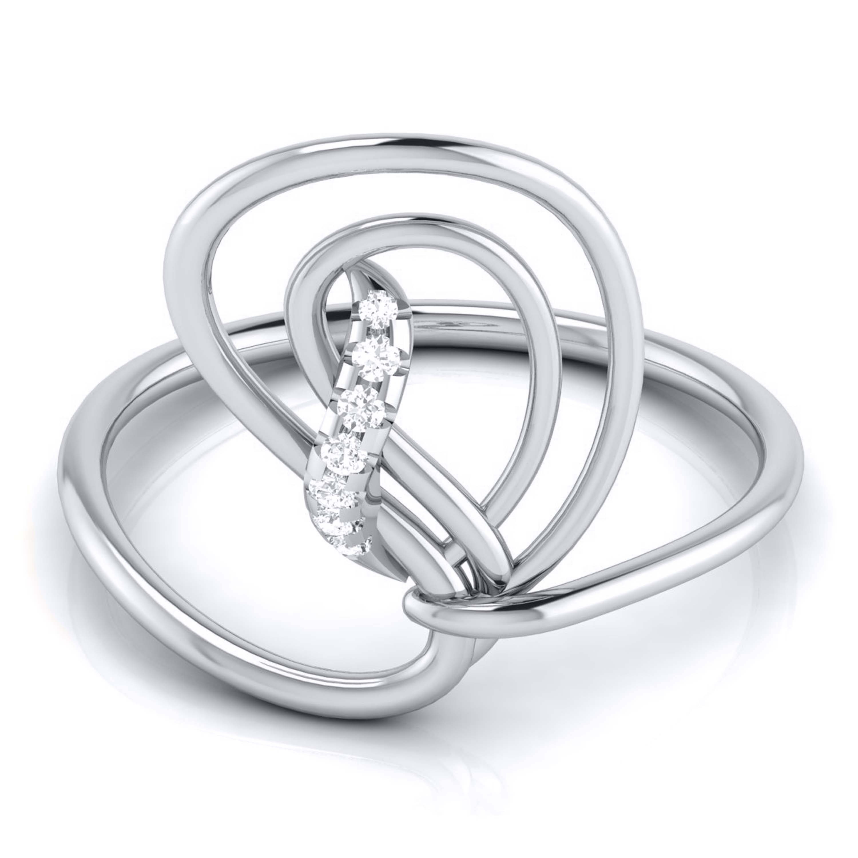 Platinum Diamond Ring for Women JL PT LR 45