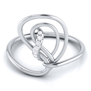 Platinum Diamond Ring for Women JL PT LR 45