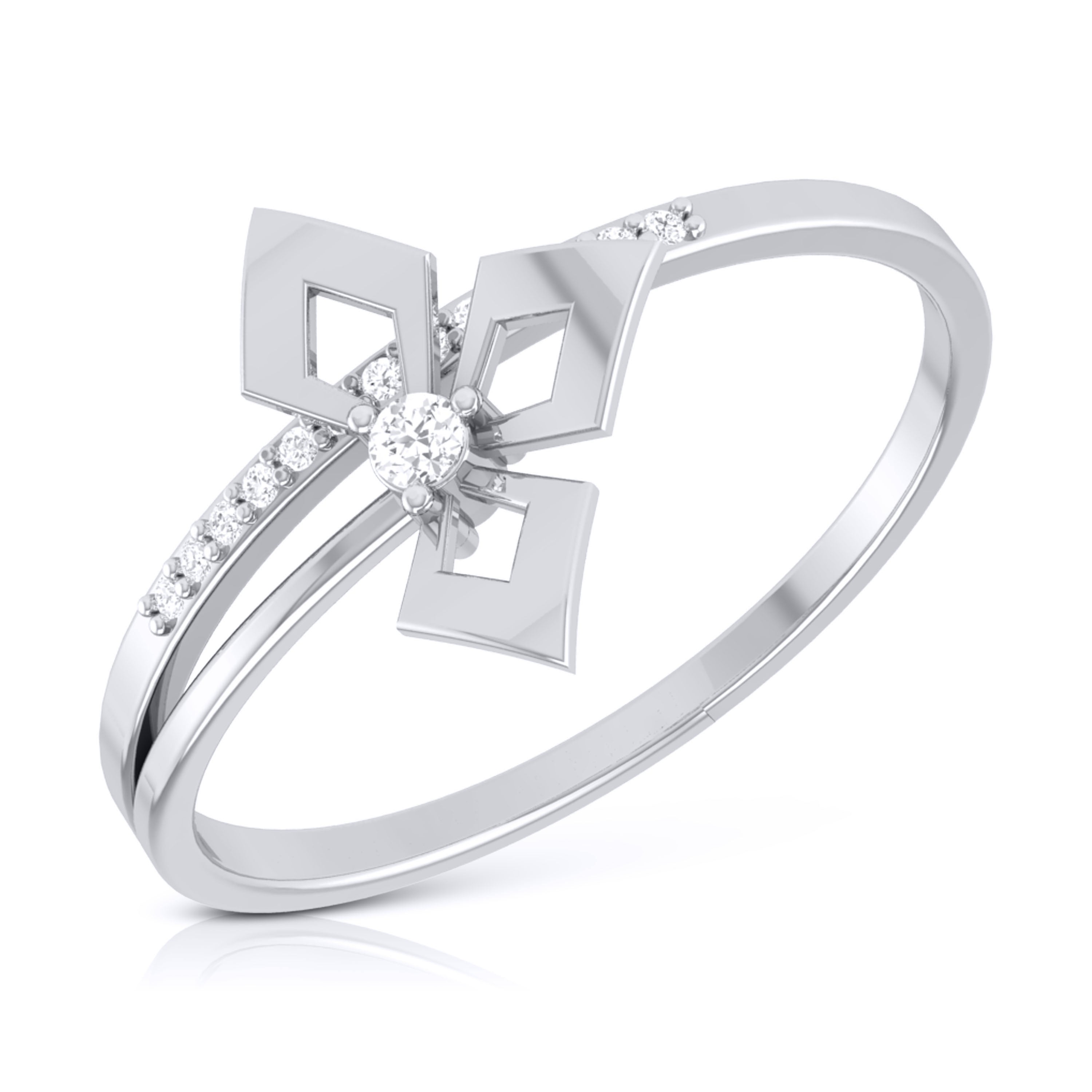 Platinum Diamond Ring for Women JL PT LR 46
