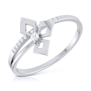 Platinum Diamond Ring for Women JL PT LR 46