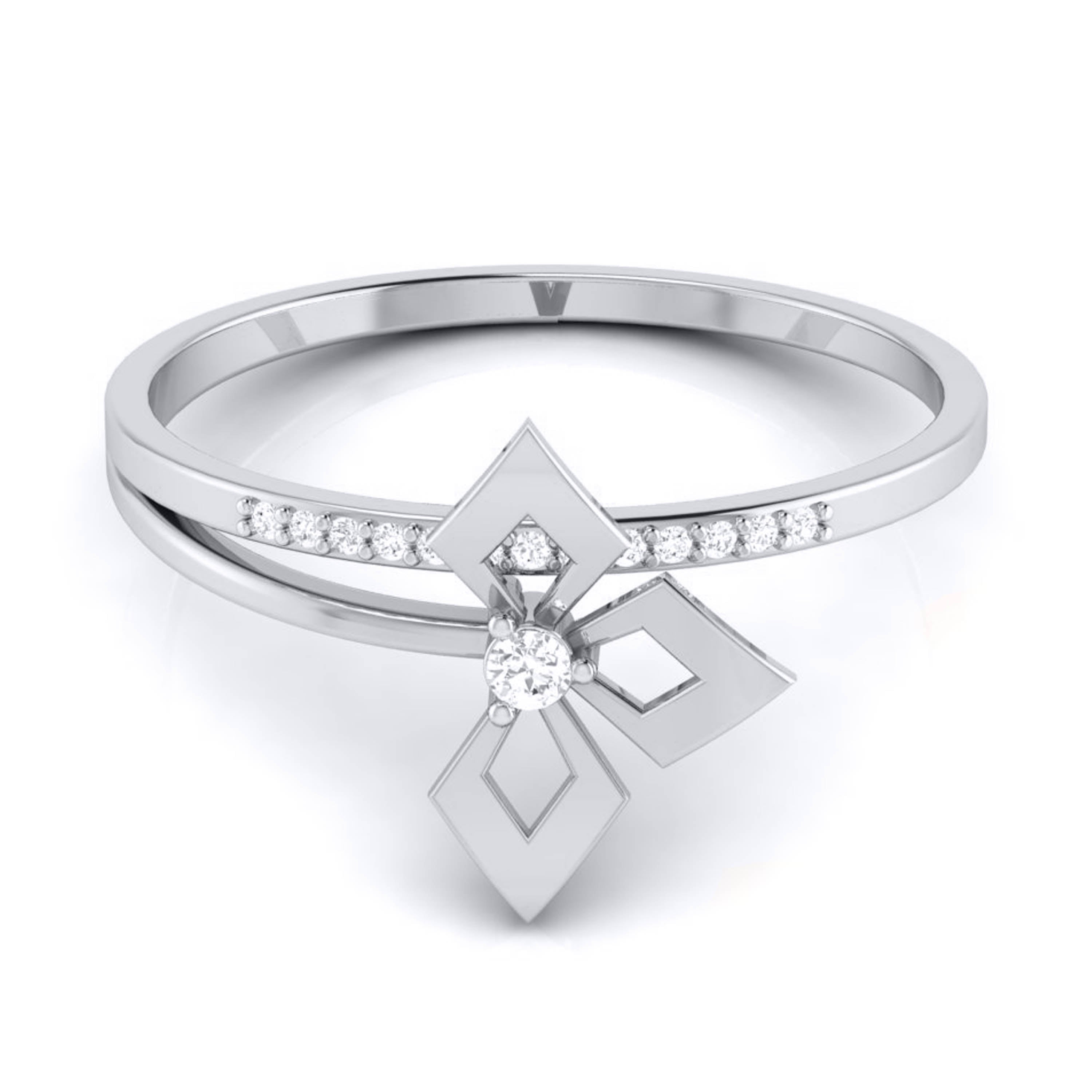 Platinum Diamond Ring for Women JL PT LR 46