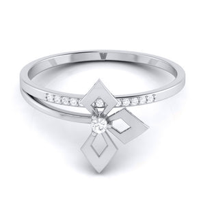 Platinum Diamond Ring for Women JL PT LR 46
