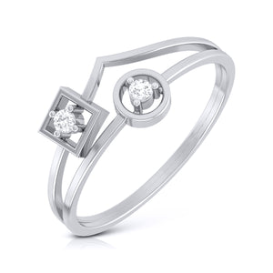 Platinum Diamond Ring for Women JL PT LR 47