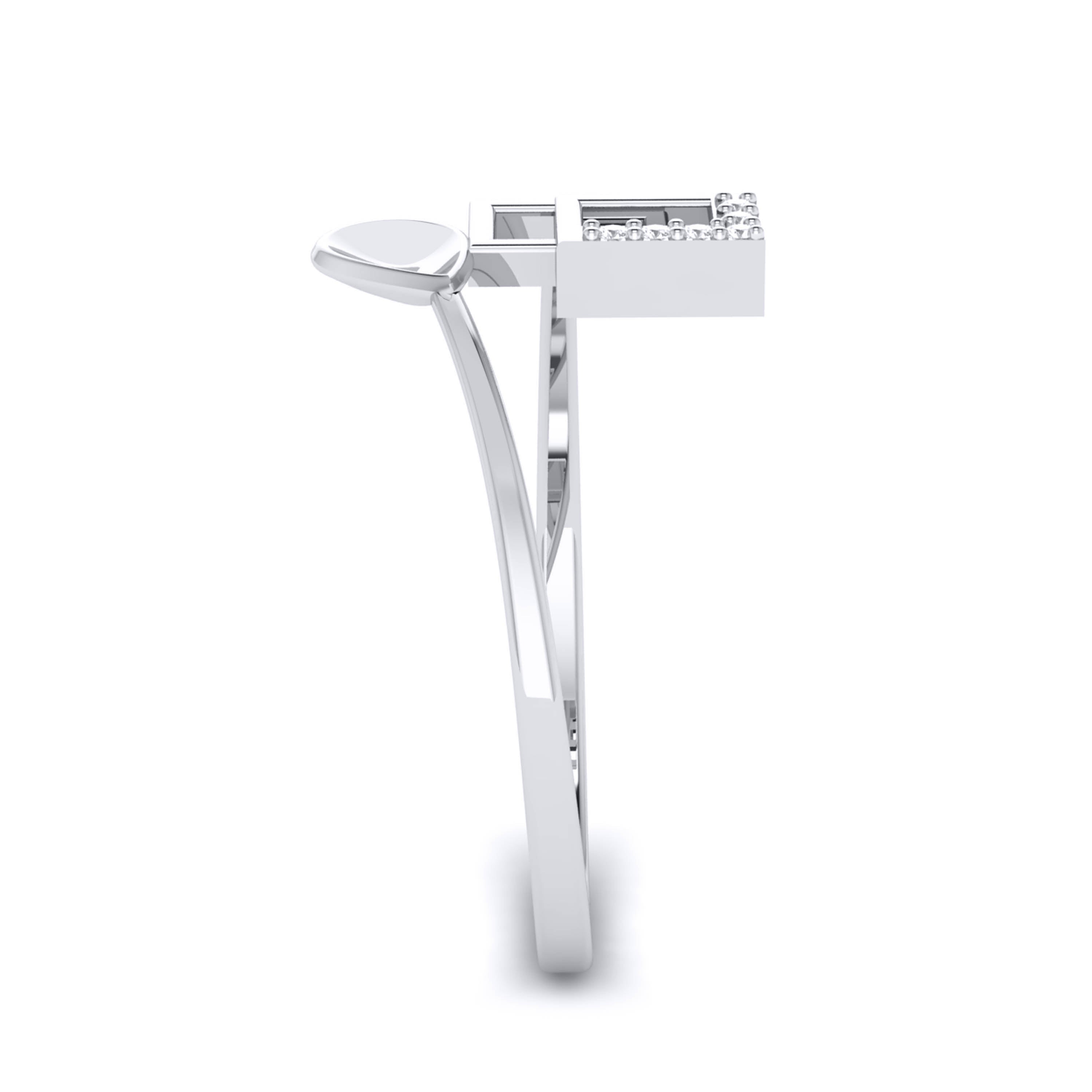 Platinum Diamond Ring for Women JL PT LR 48