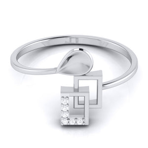 Platinum Diamond Ring for Women JL PT LR 48