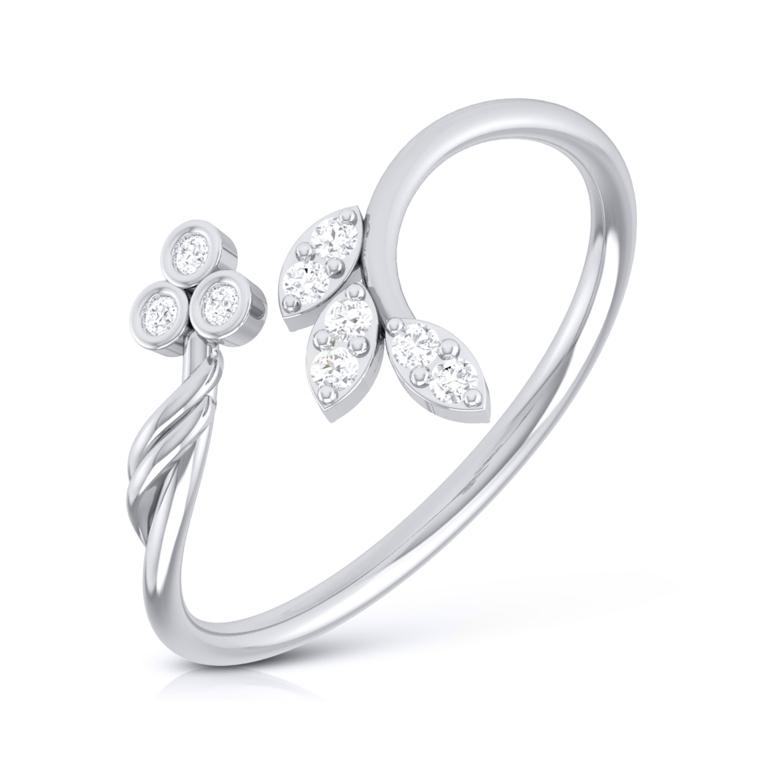 Platinum Diamond Ring for Women JL PT LR 49