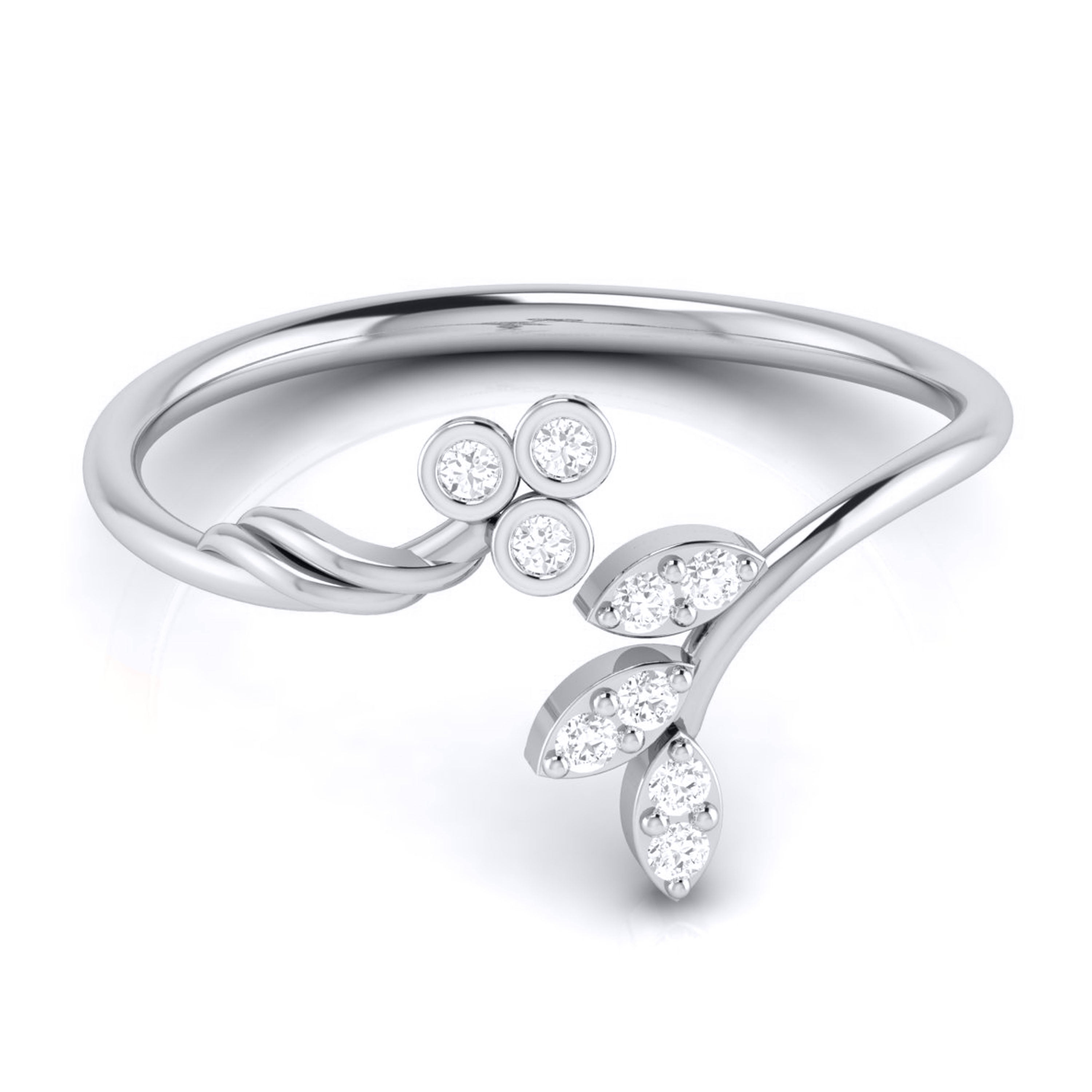 Platinum Diamond Ring for Women JL PT LR 49