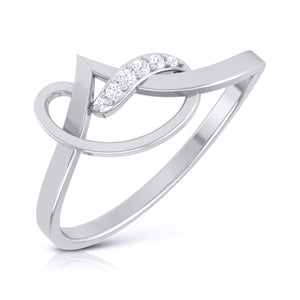 Platinum Diamond Ring for Women JL PT LR 50   Jewelove.US