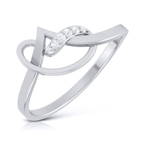 Platinum Diamond Ring for Women JL PT LR 50