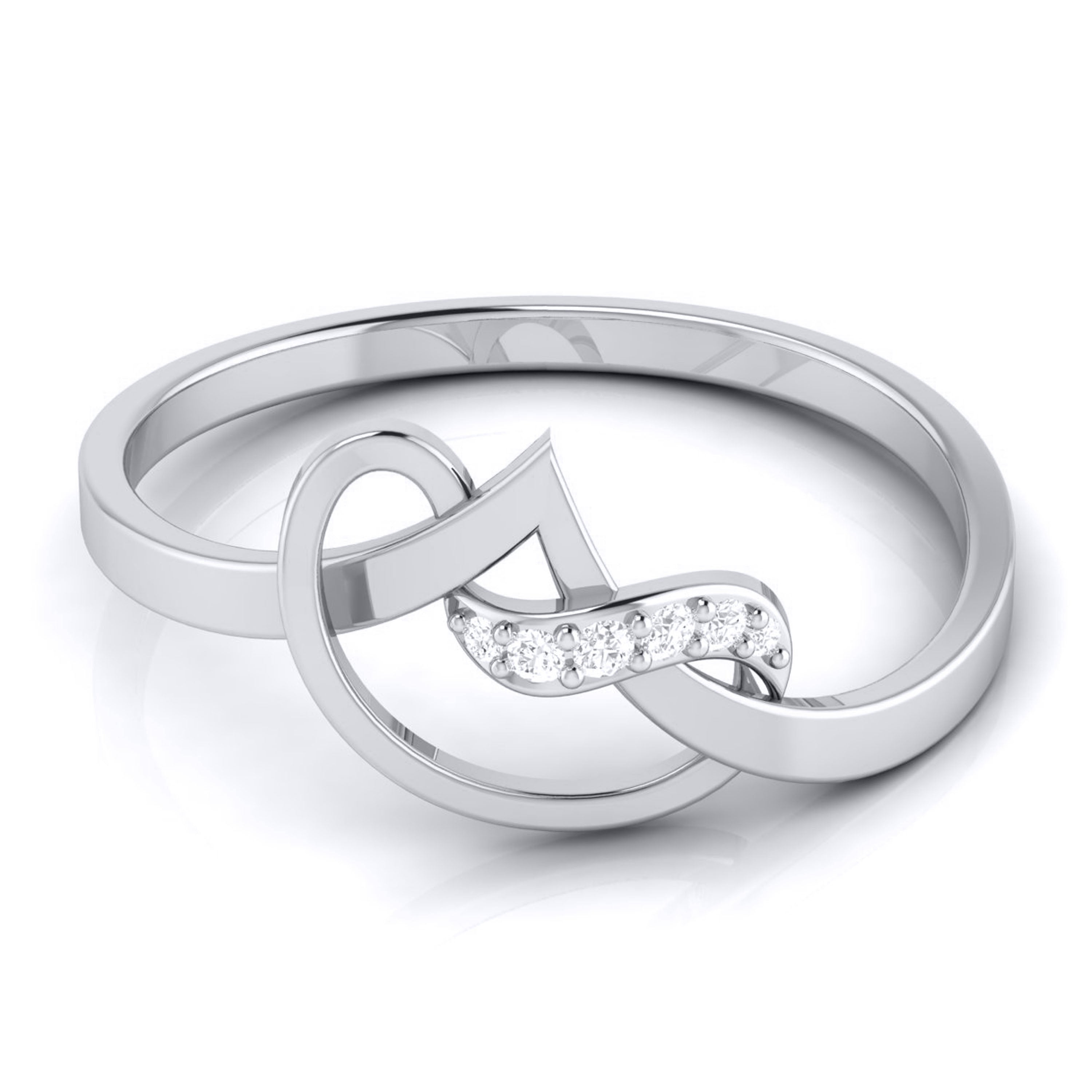 Platinum Diamond Ring for Women JL PT LR 50