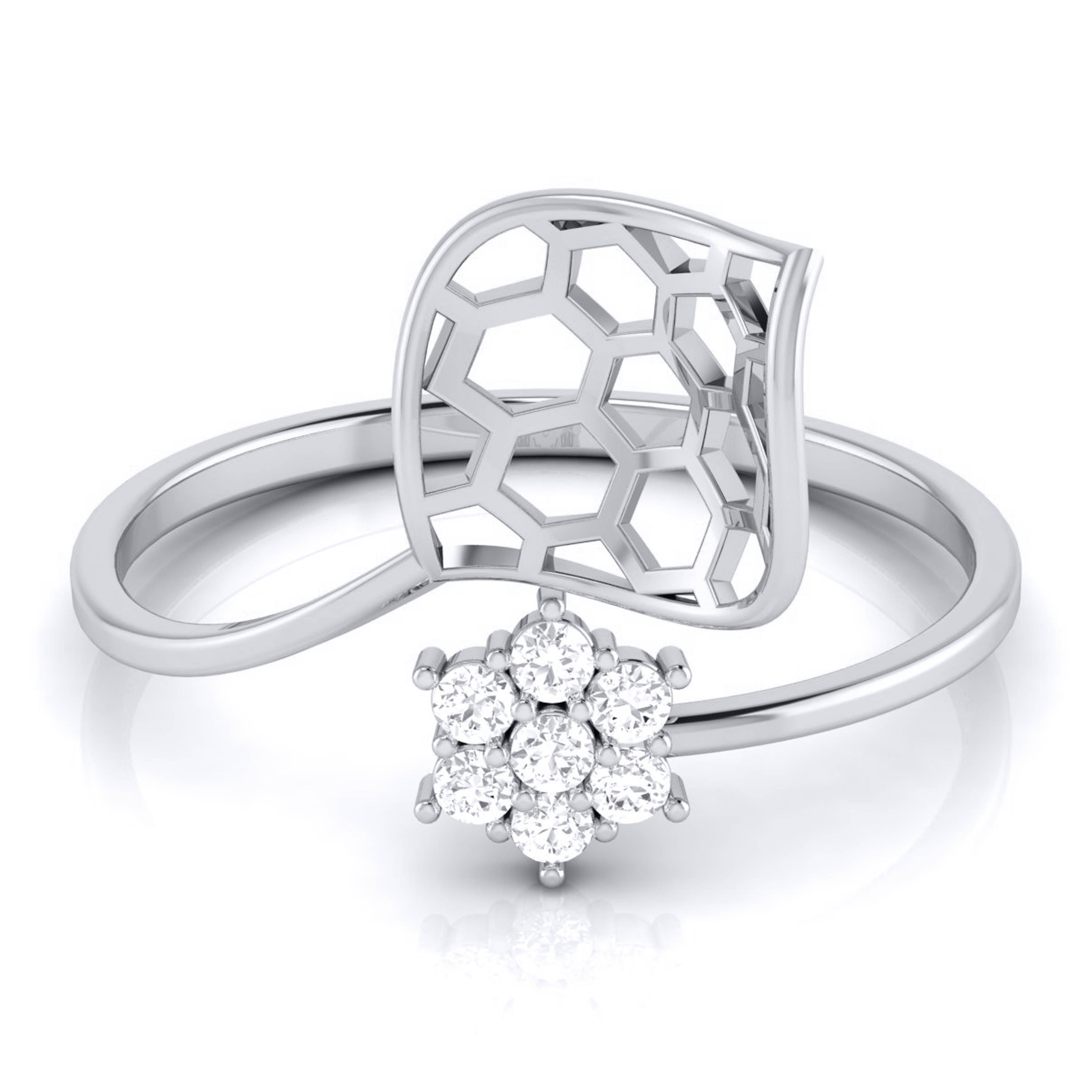 Platinum Diamond Ring for Women JL PT LR 51