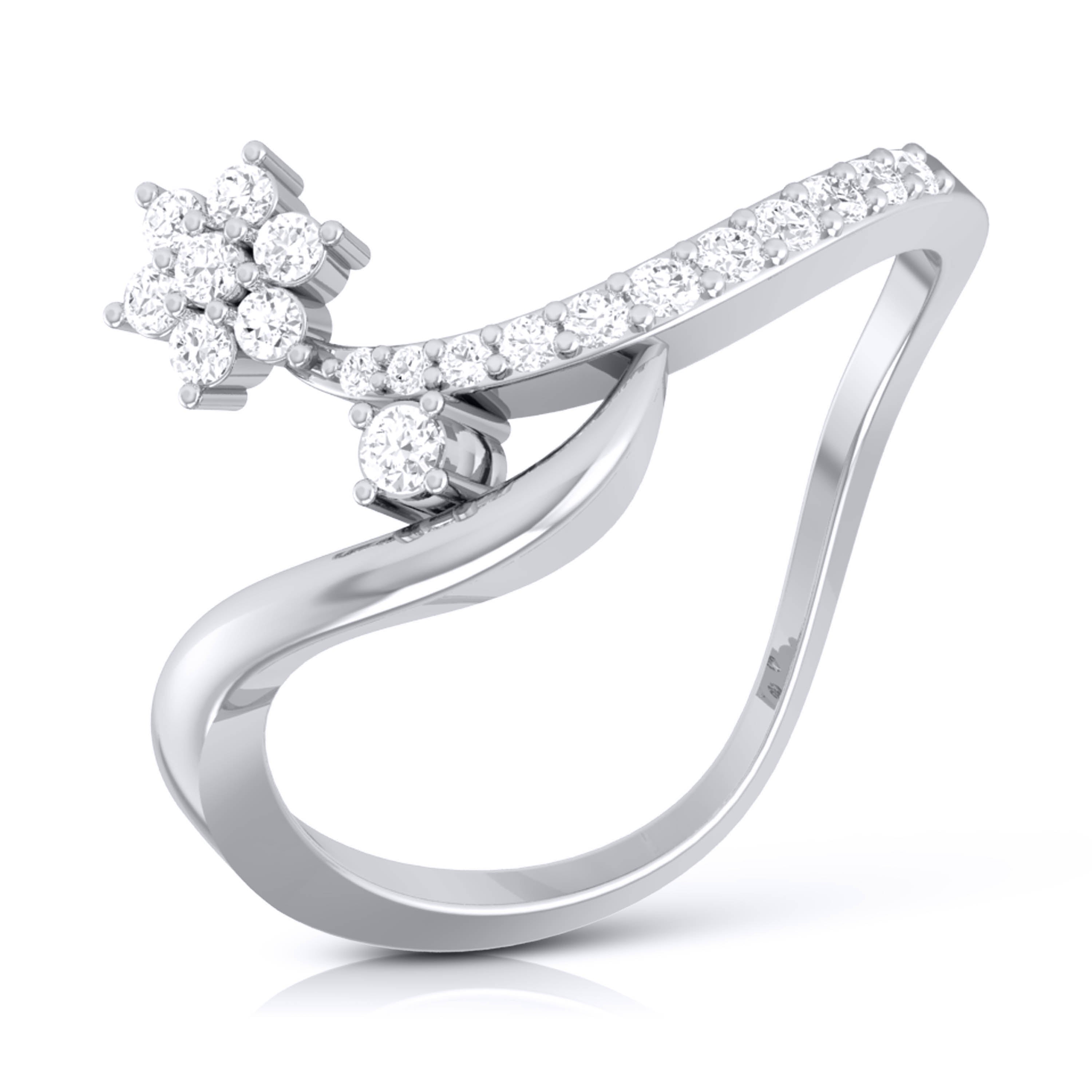 Platinum Diamond Ring for Women JL PT LR 53