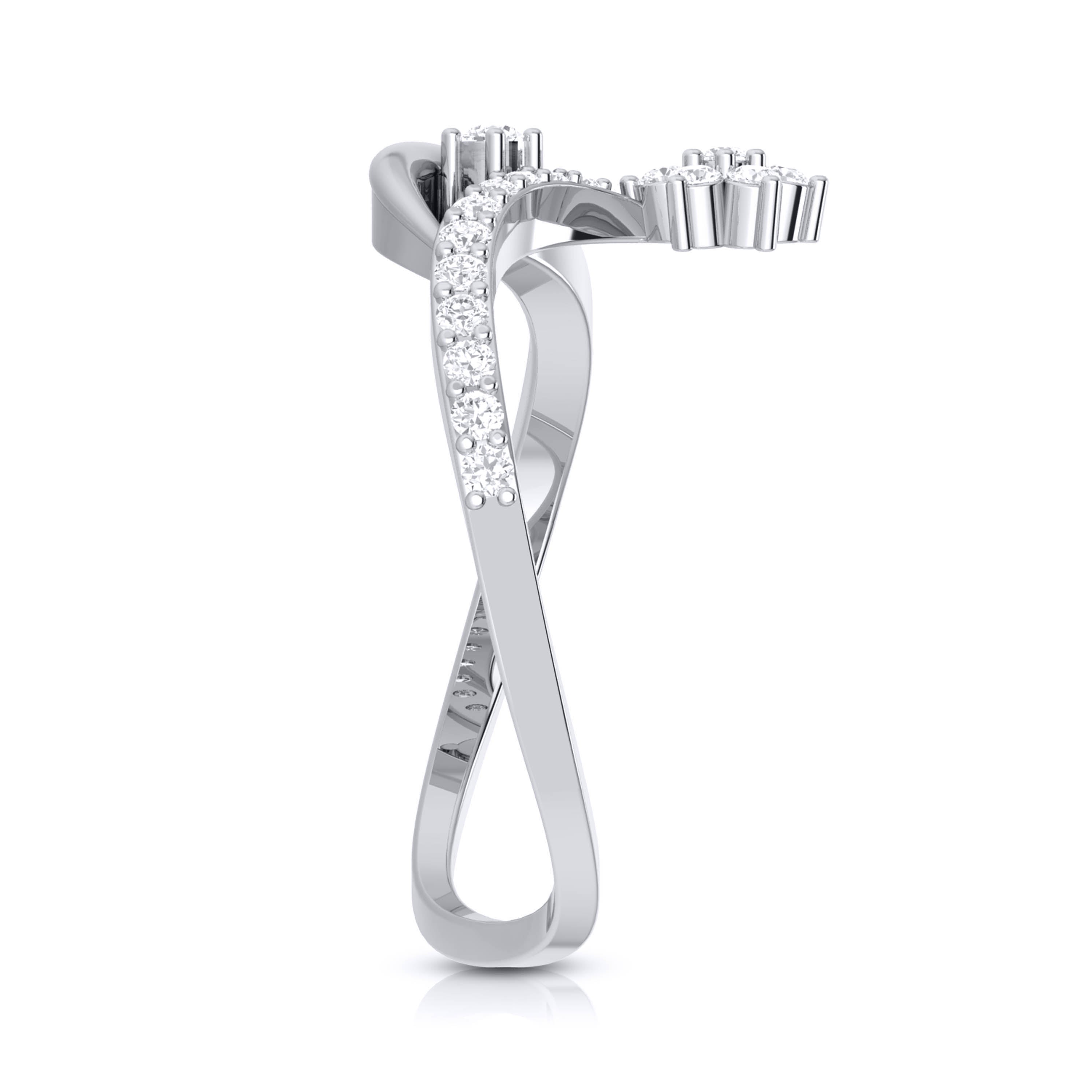 Platinum Diamond Ring for Women JL PT LR 53