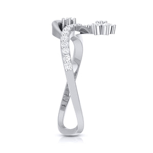 Platinum Diamond Ring for Women JL PT LR 53