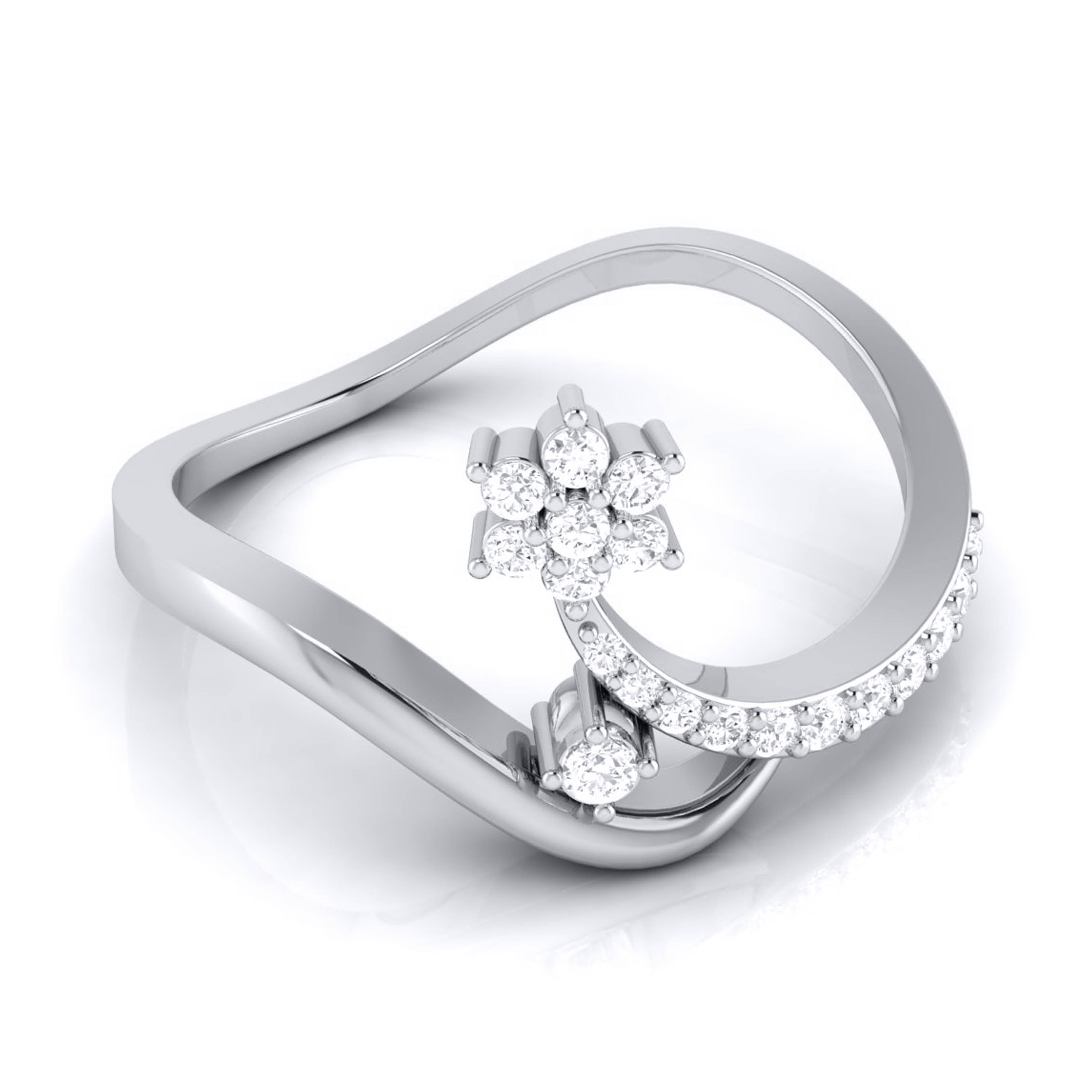 Platinum Diamond Ring for Women JL PT LR 53