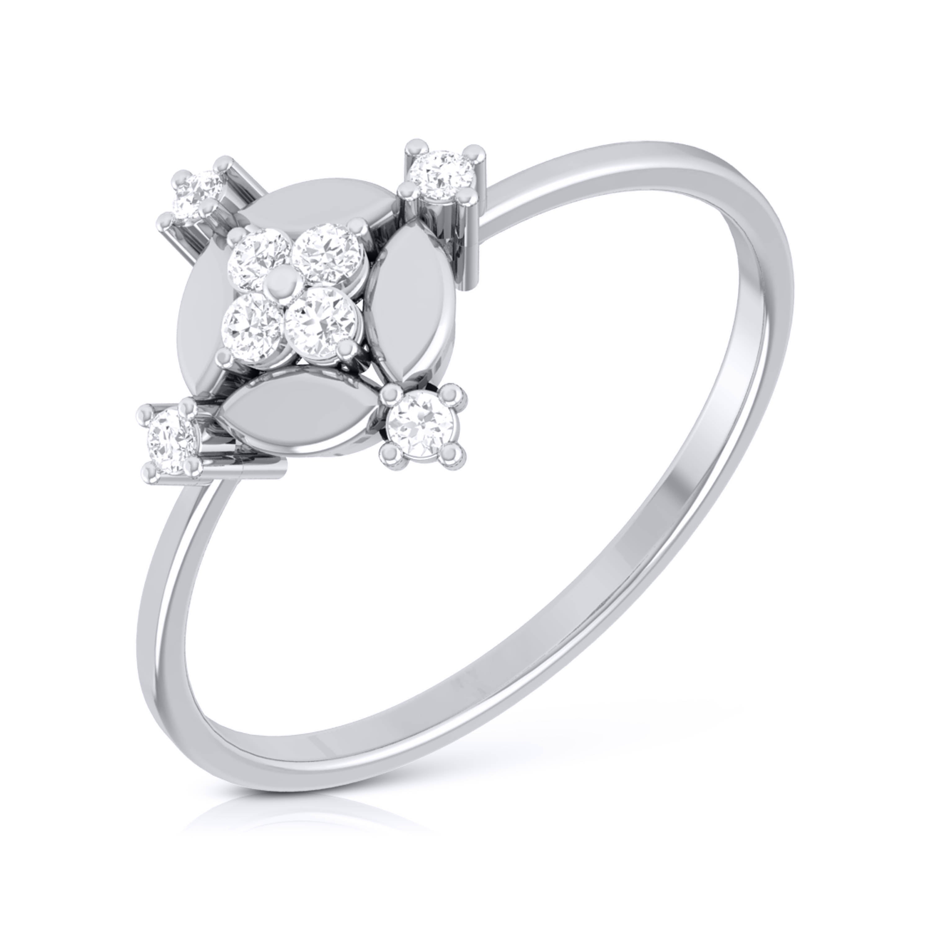 Platinum Diamond Ring for Women JL PT LR 54   Jewelove.US