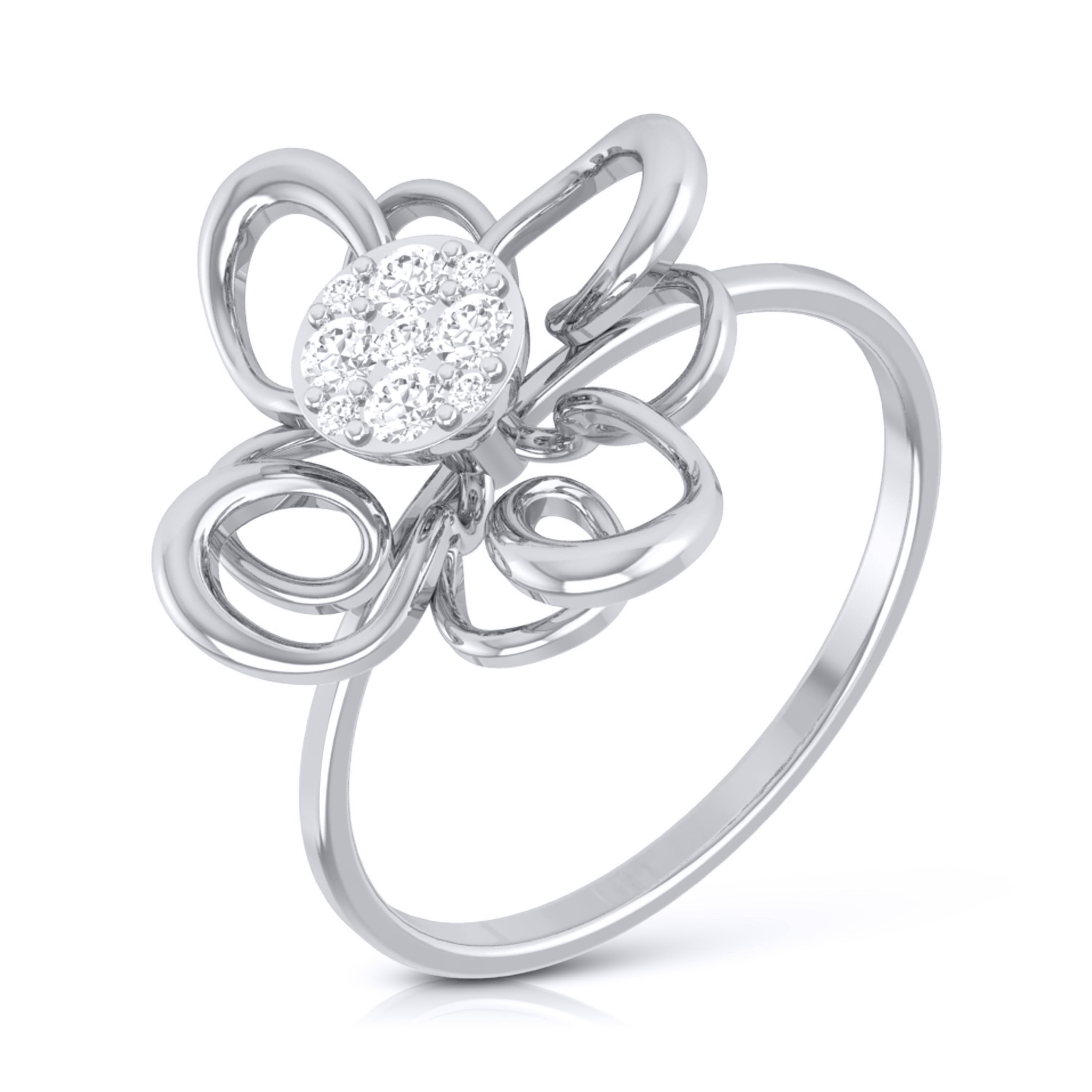 Platinum Diamond Ring for Women JL PT LR 56