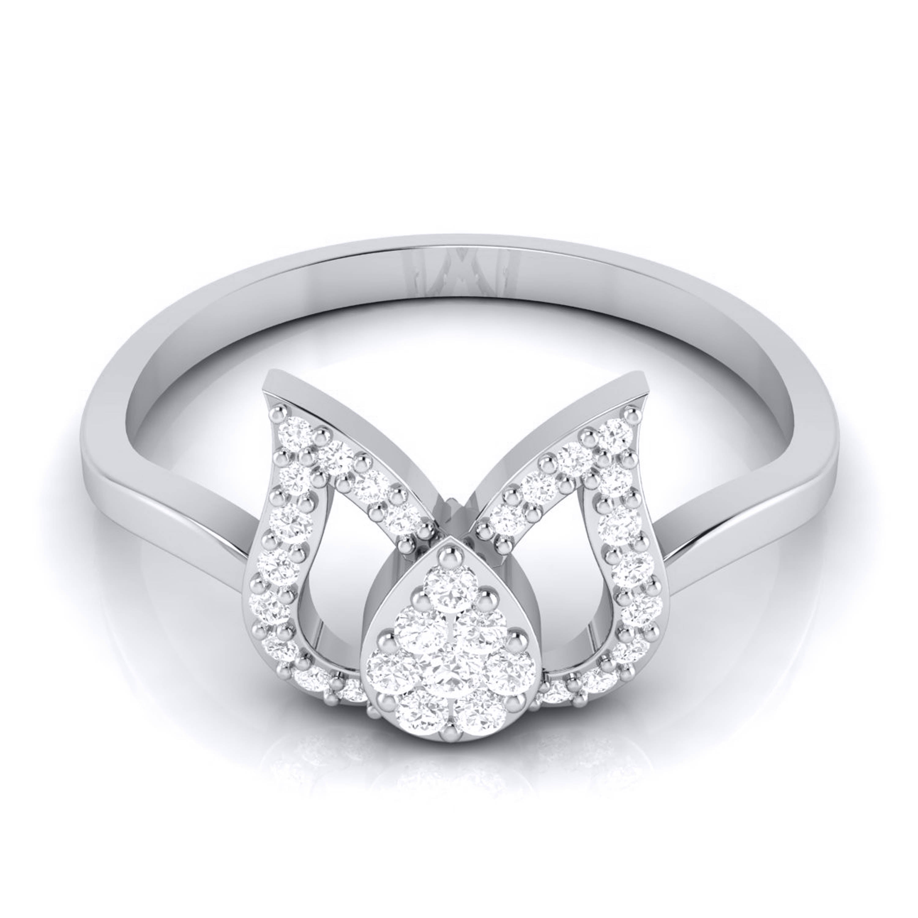Platinum Diamond Ring for Women JL PT LR 61   Jewelove.US