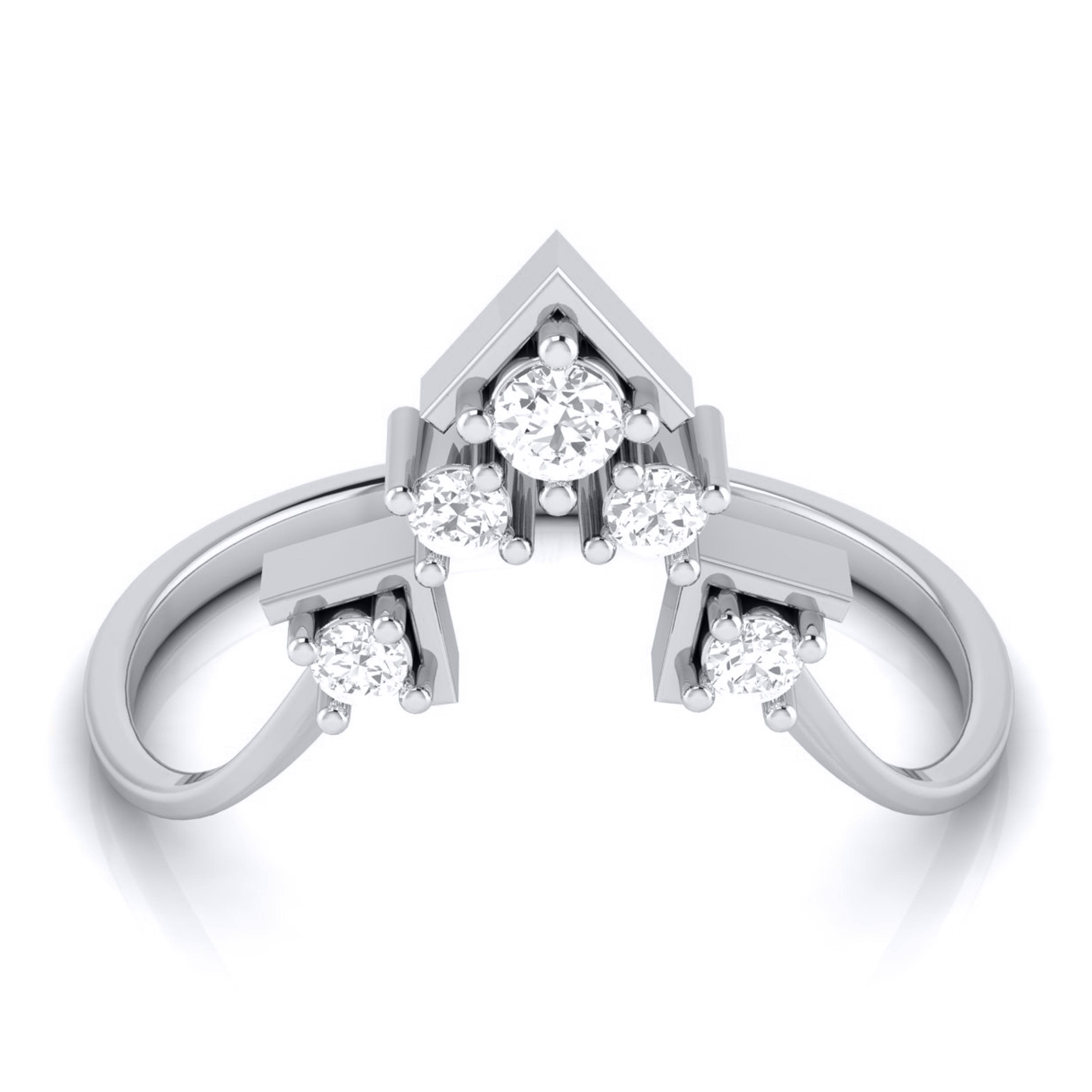 Platinum Diamond Ring for Women JL PT LR 63