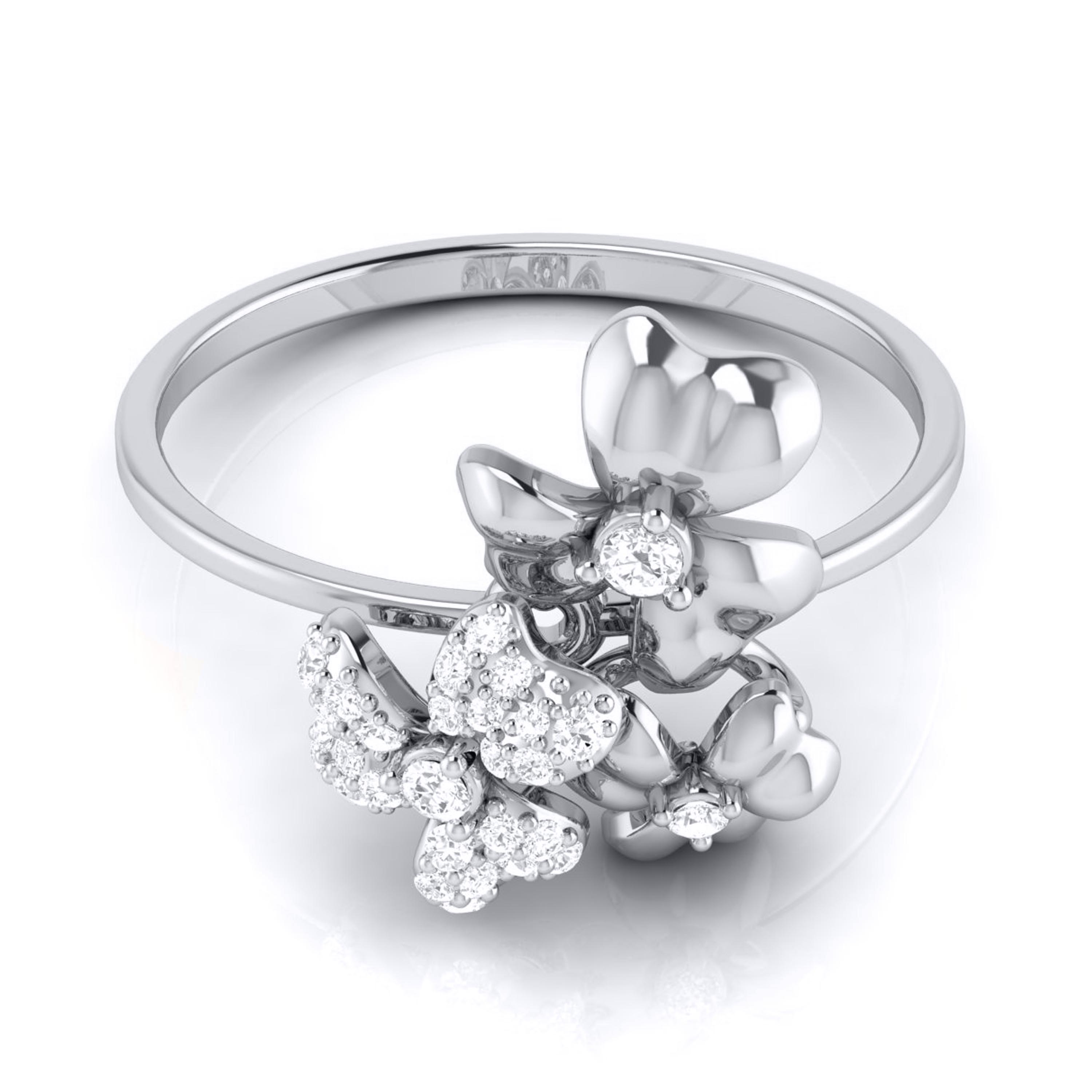 Platinum Diamond Ring for Women JL PT LR 64   Jewelove.US
