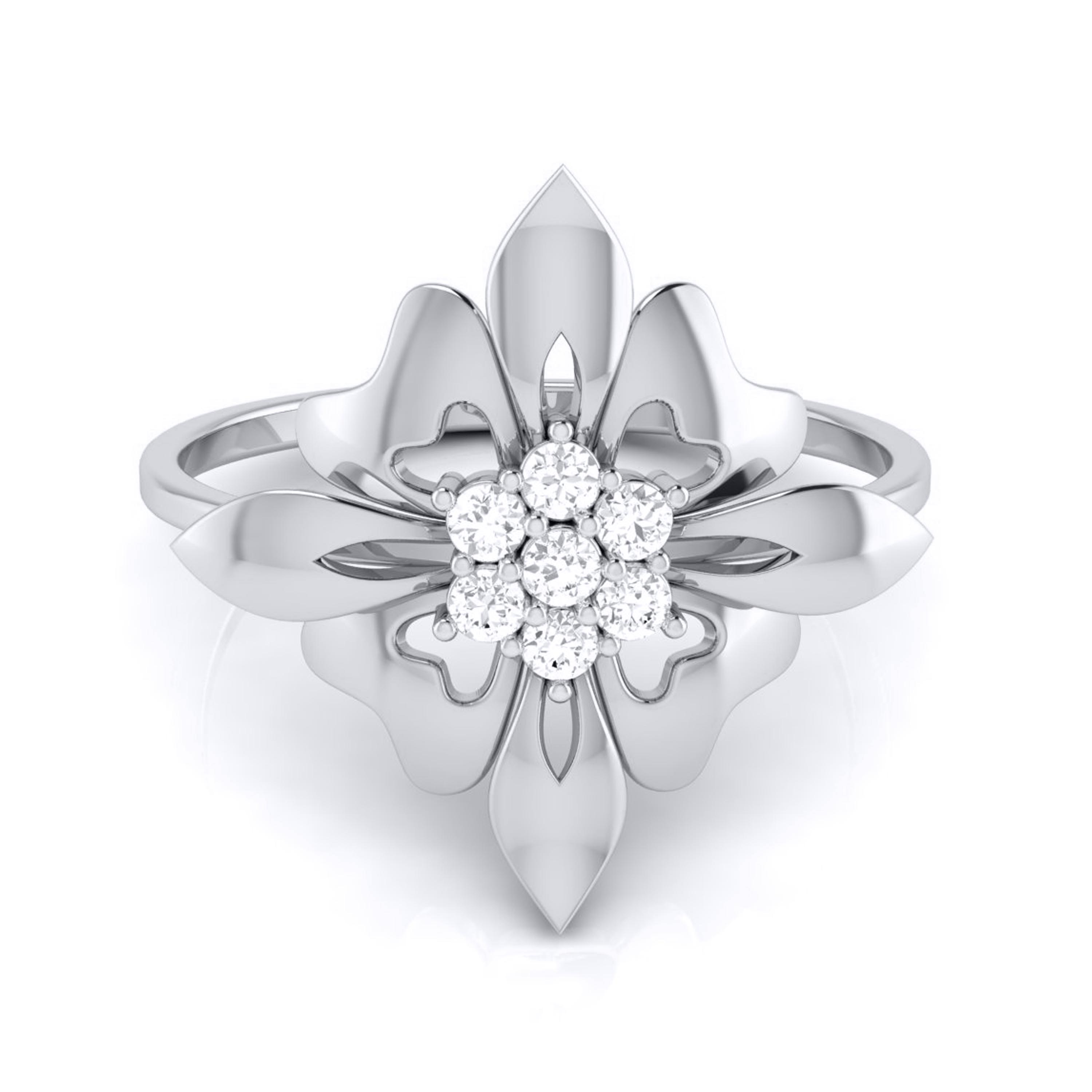 Platinum Diamond Ring for Women JL PT LR 67