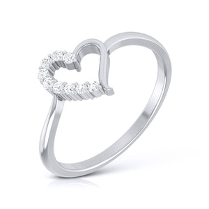 Platinum Diamond Heart Ring for Women JL PT LR 69   Jewelove.US