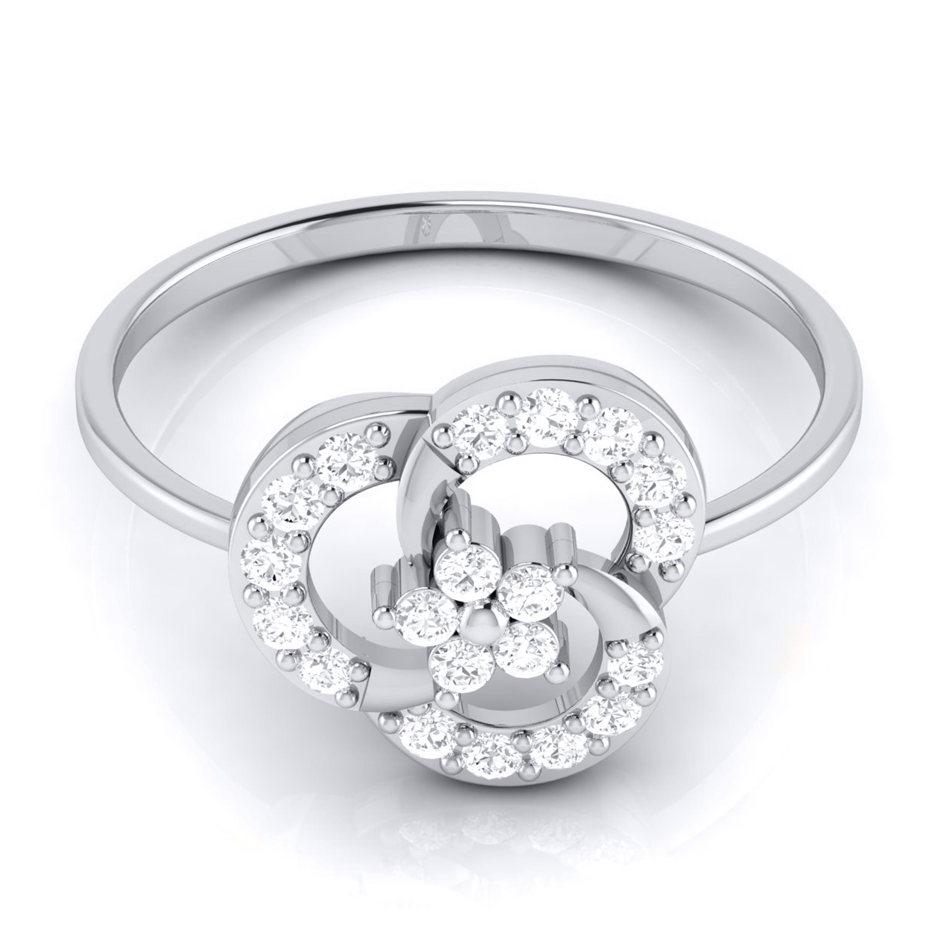 Platinum Diamond Ring for Women JL PT LR 71