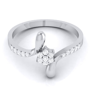 Platinum Diamond Ring for Women JL PT LR 73