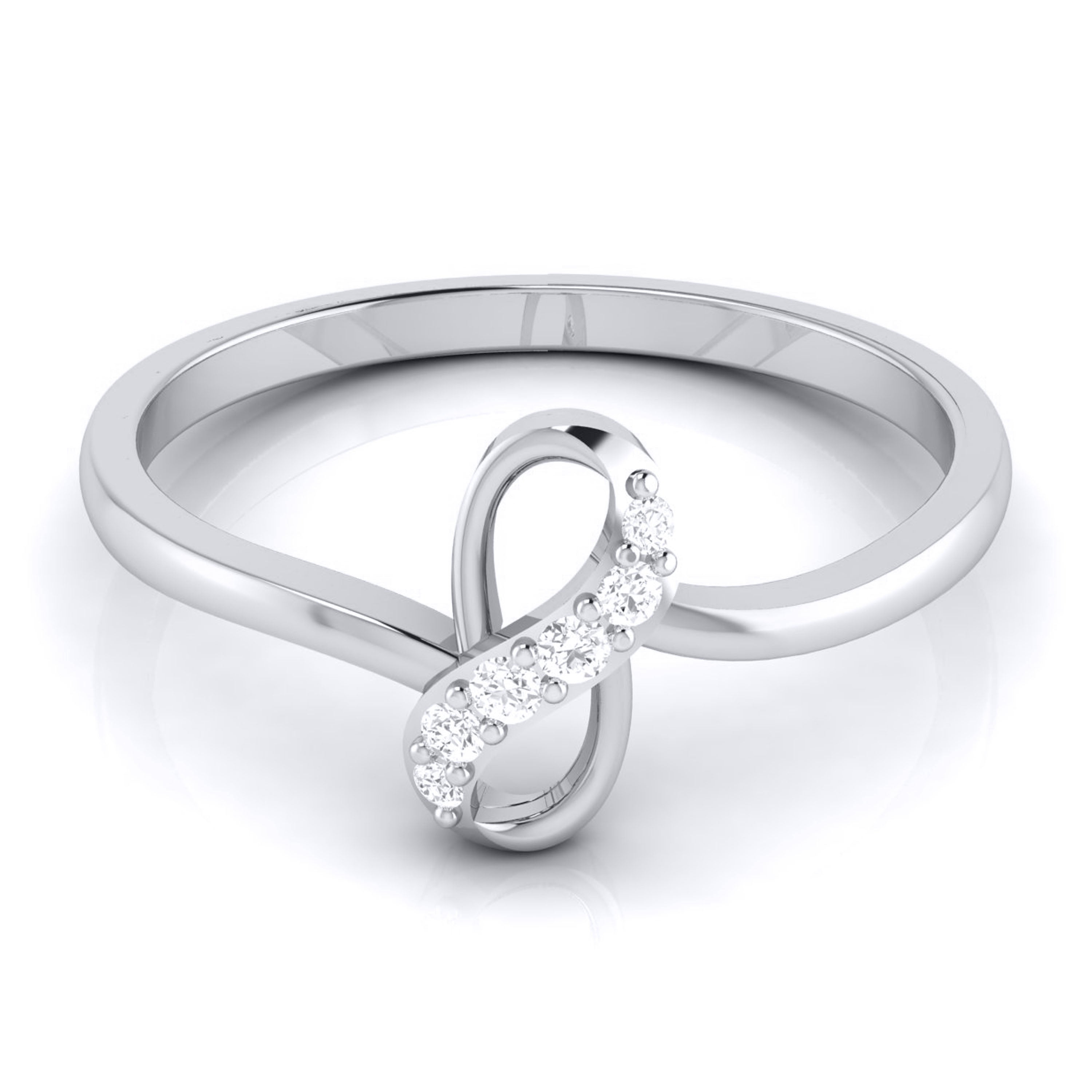 Platinum Diamond Ring for Women JL PT LR 74   Jewelove.US