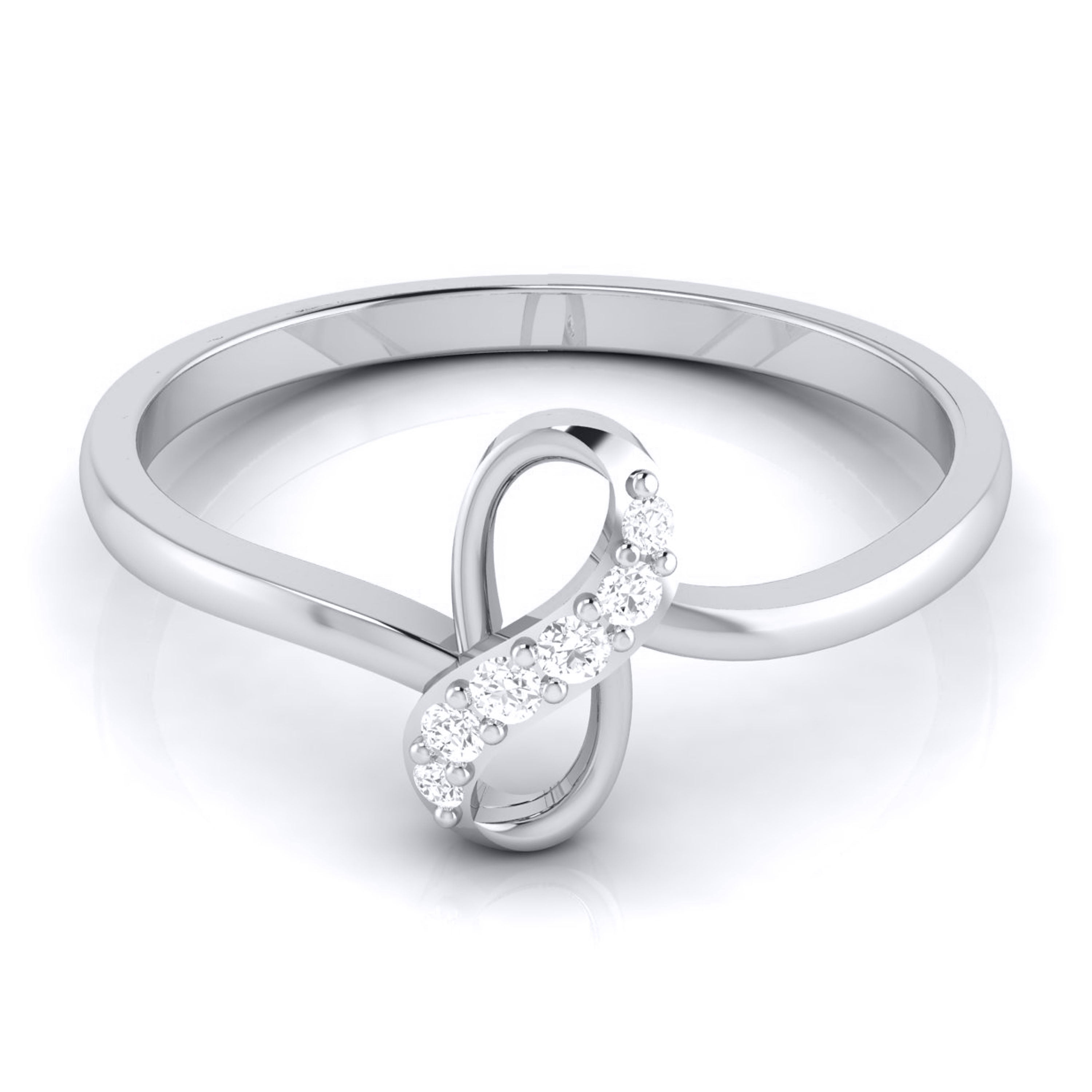 Platinum Diamond Ring for Women JL PT LR 74