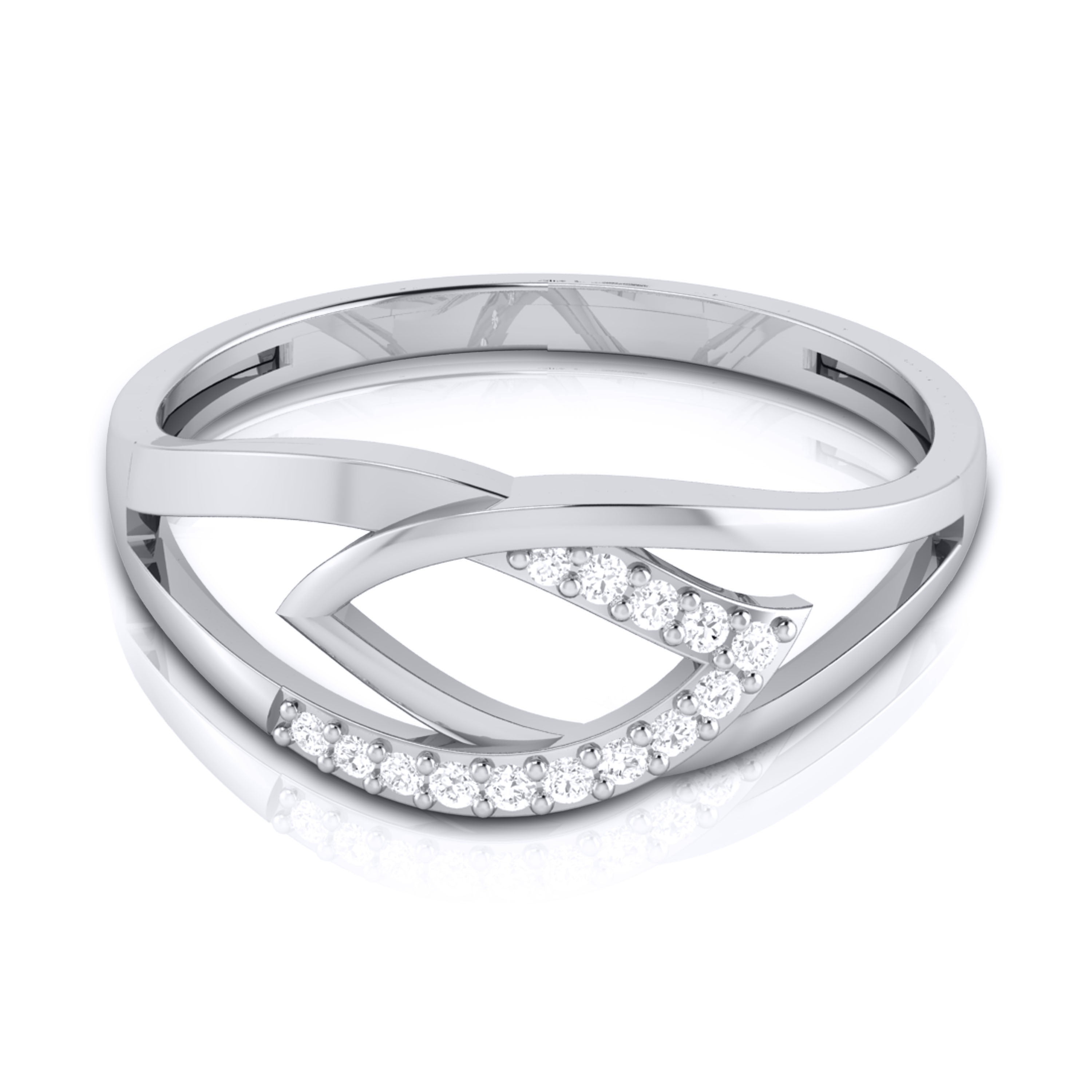 Platinum Diamond Ring for Women JL PT LR 75   Jewelove.US