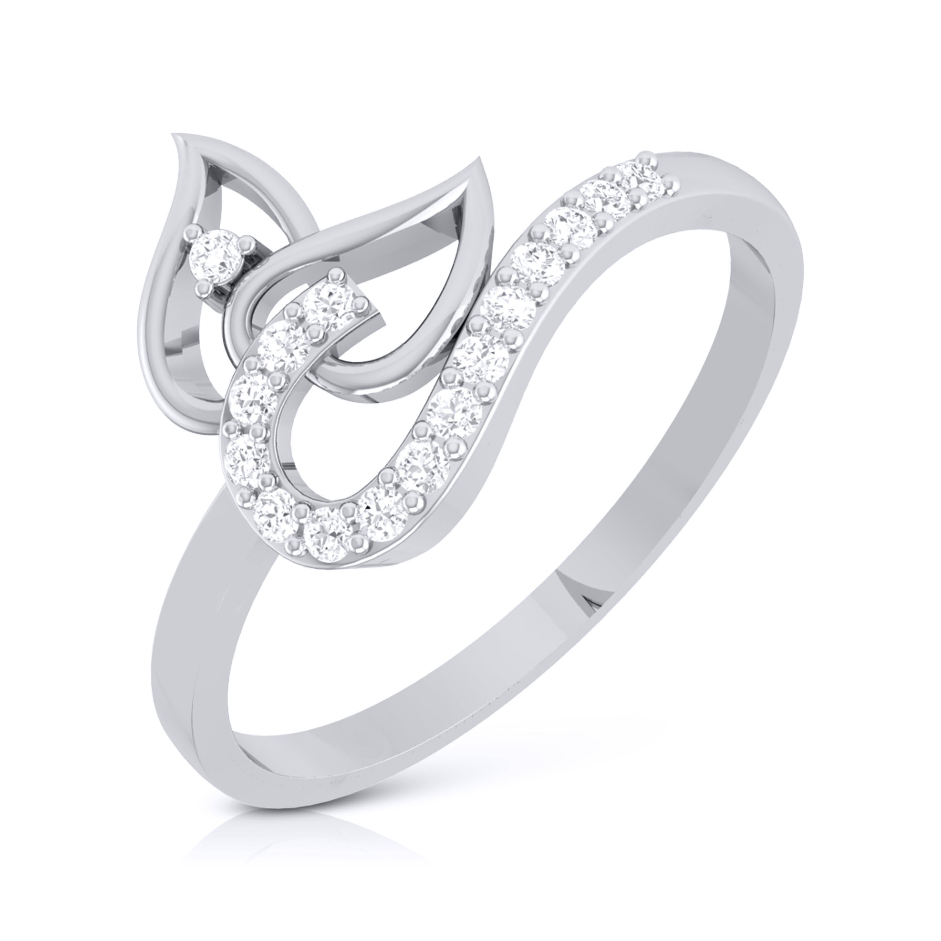 Platinum Diamond Ring for Women JL PT LR 79   Jewelove.US