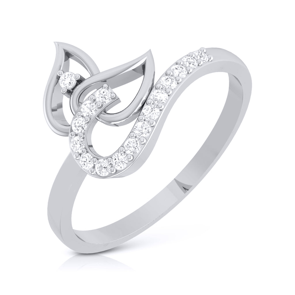 Platinum Diamond Ring for Women JL PT LR 79   Jewelove.US