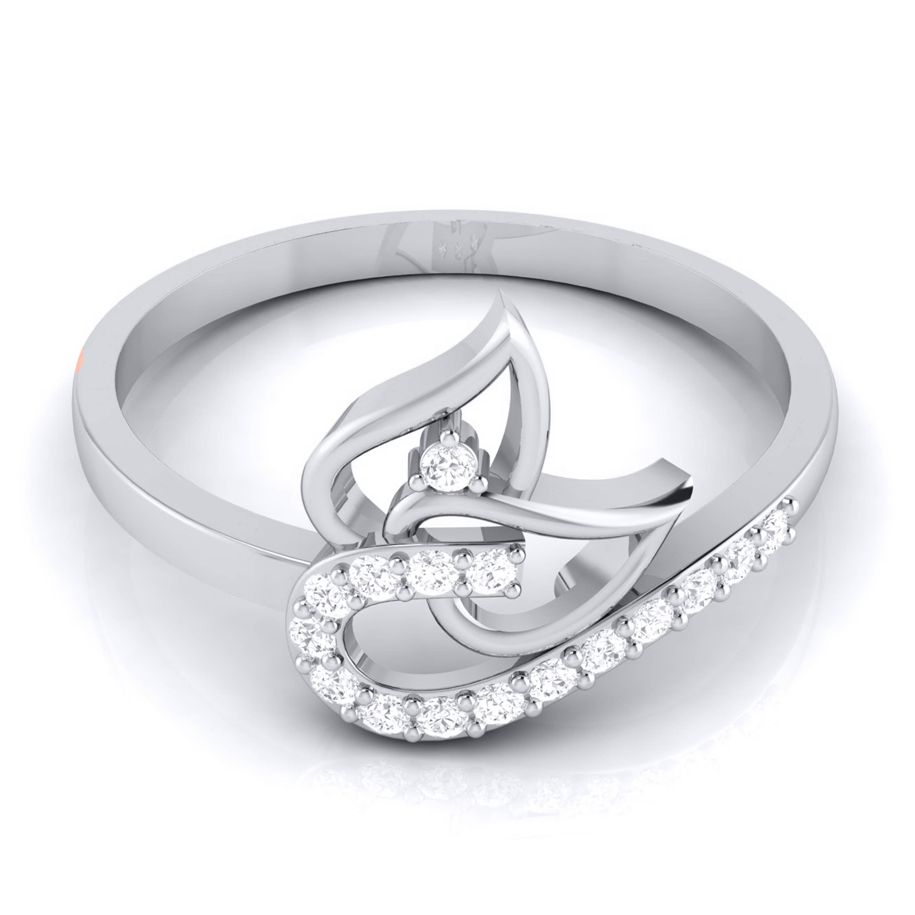 Platinum Diamond Ring for Women JL PT LR 79   Jewelove.US