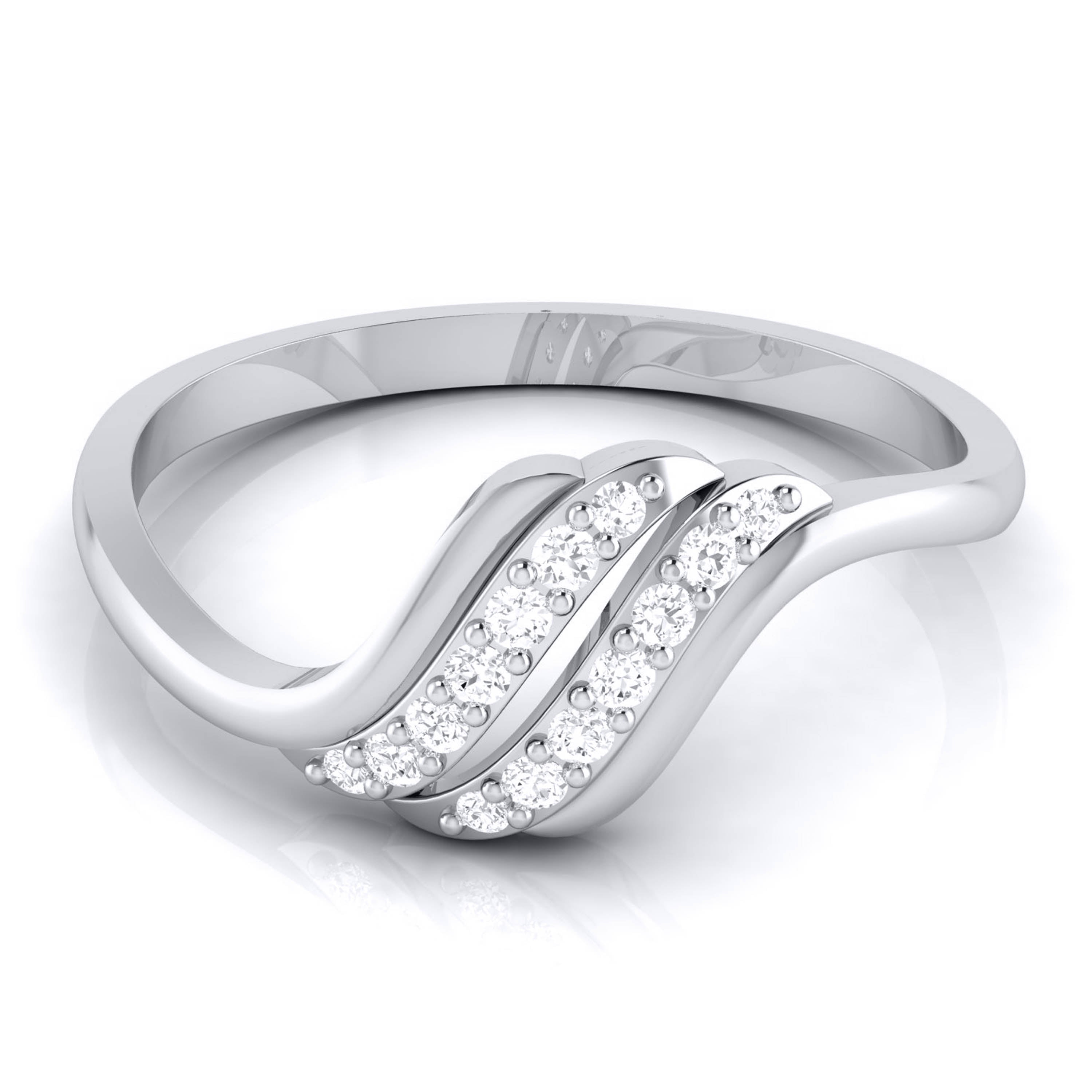 Fantasy Platinum Ring | Radiant Diamond Ring For Women | CaratLane