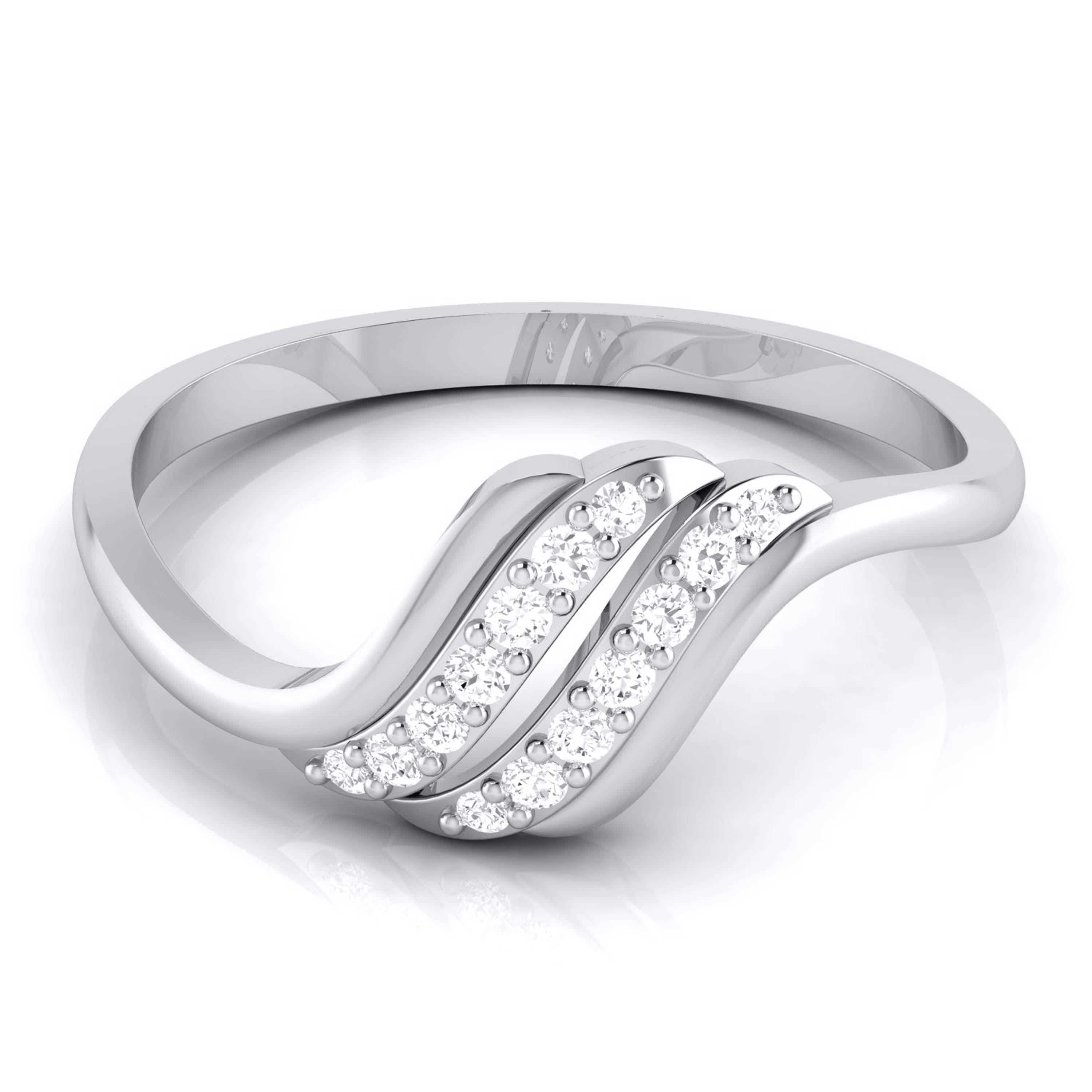 Platinum Diamond Ring for Women JL PT LR 81   Jewelove.US