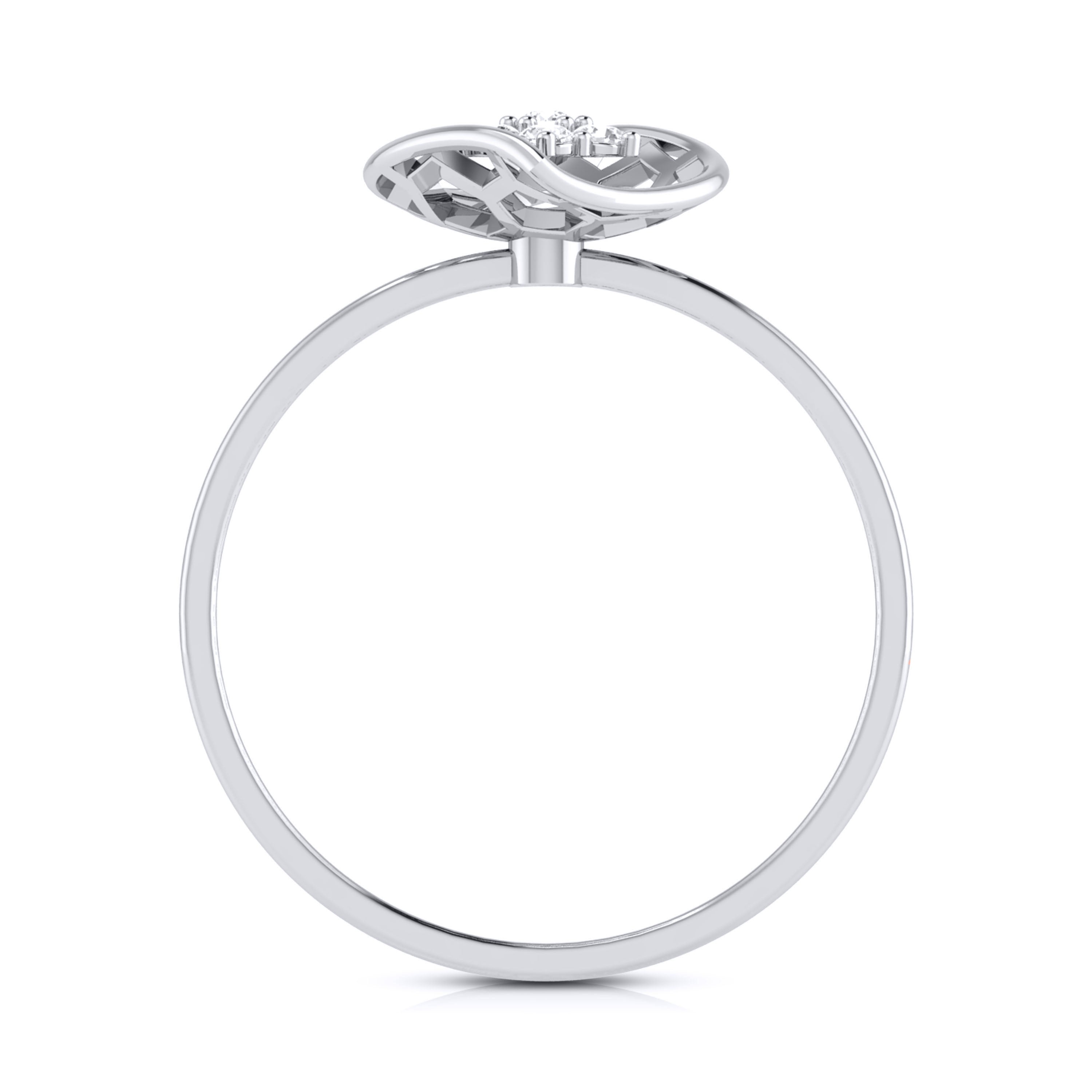 Platinum Diamond Ring for Women JL PT LR 85