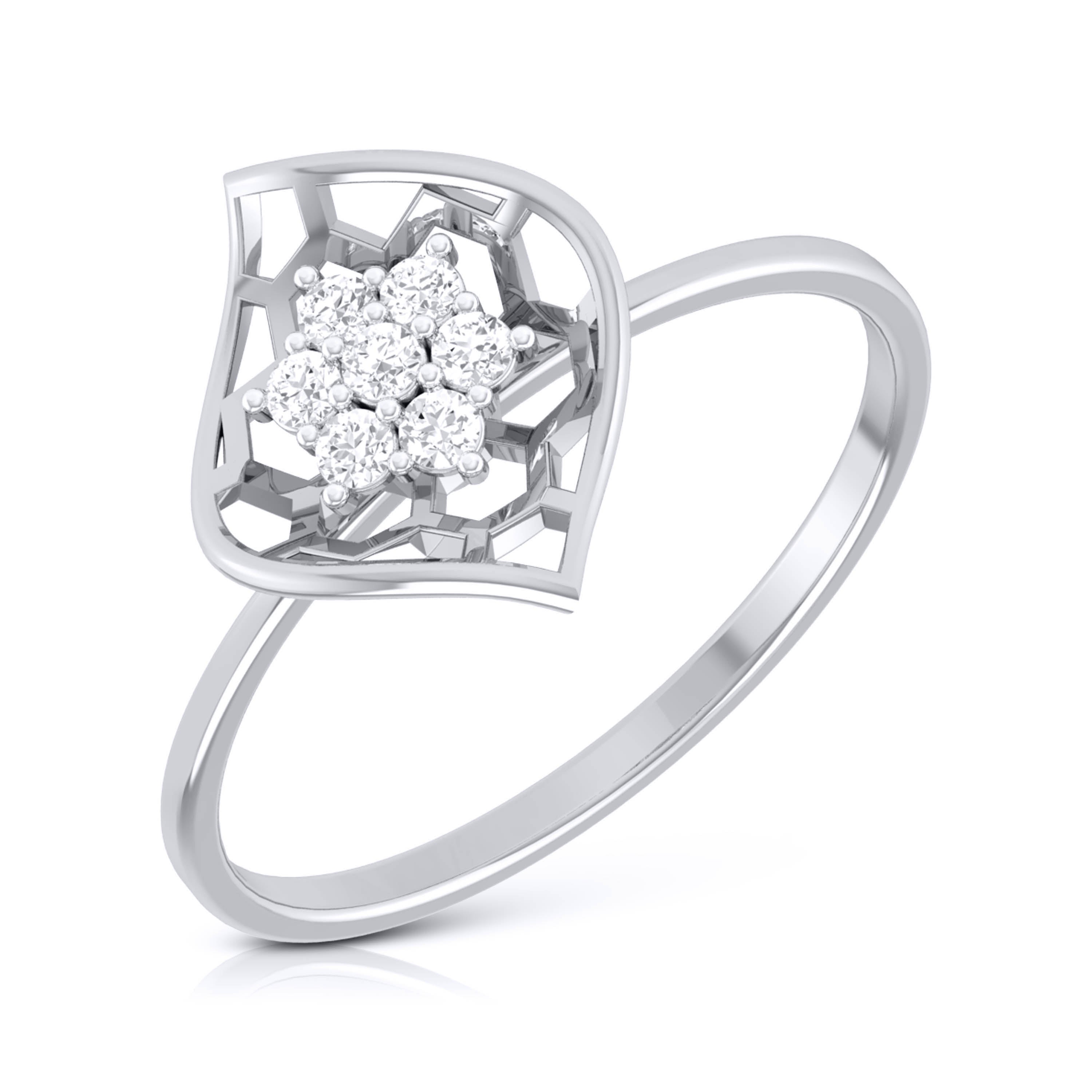 Platinum Diamond Ring for Women JL PT LR 85
