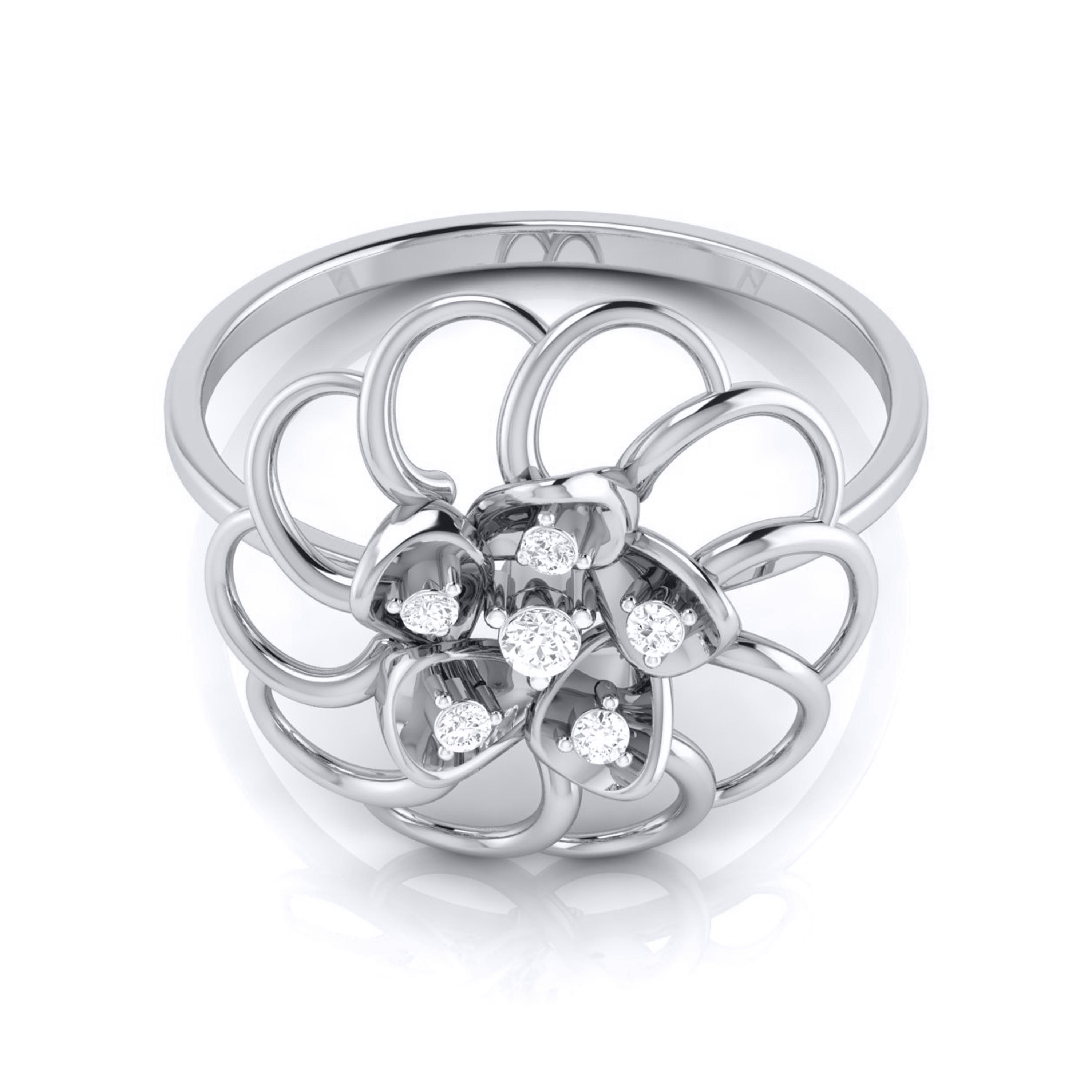 Platinum Diamond Ring for Women JL PT LR 89