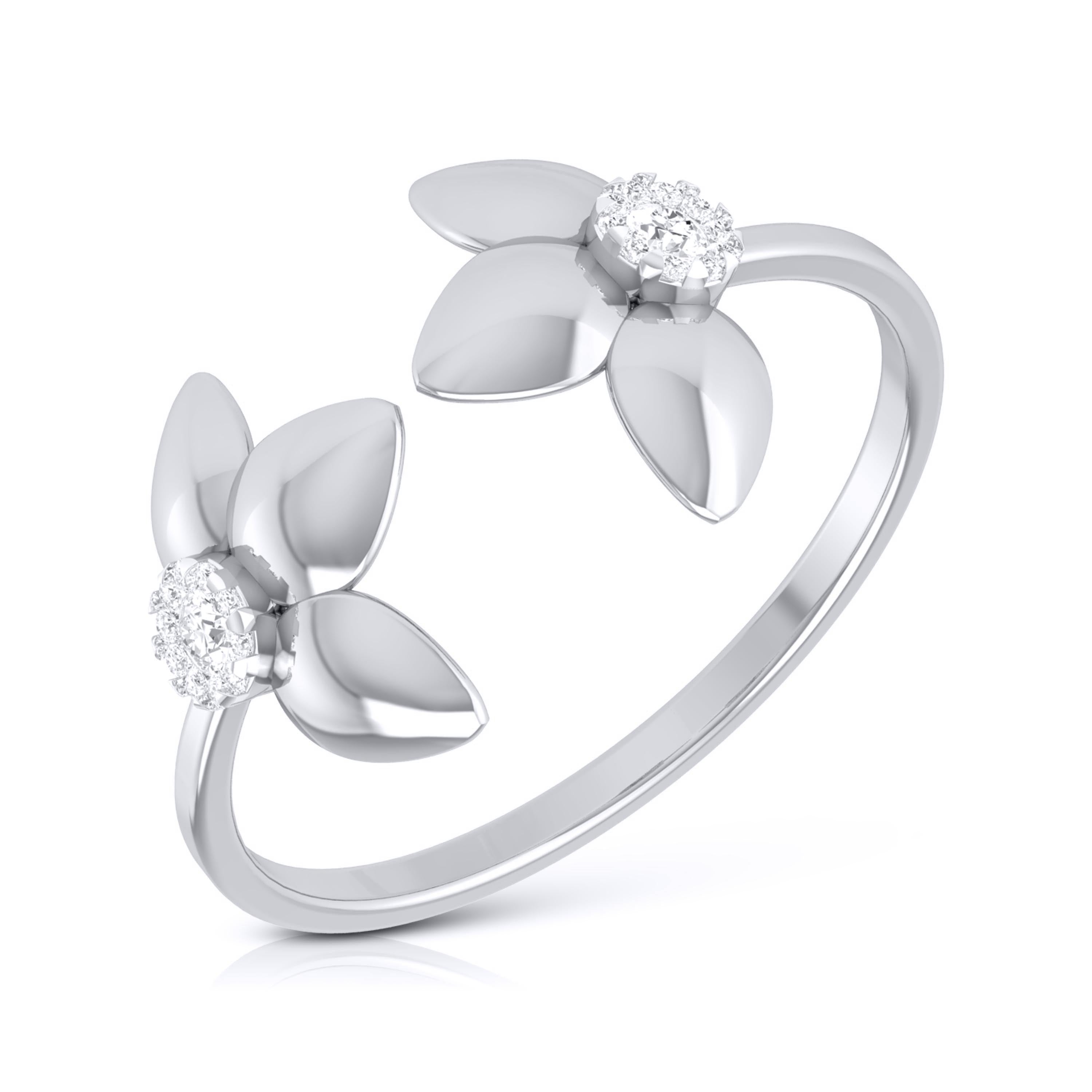 Platinum Diamond Ring for Women JL PT LR 91