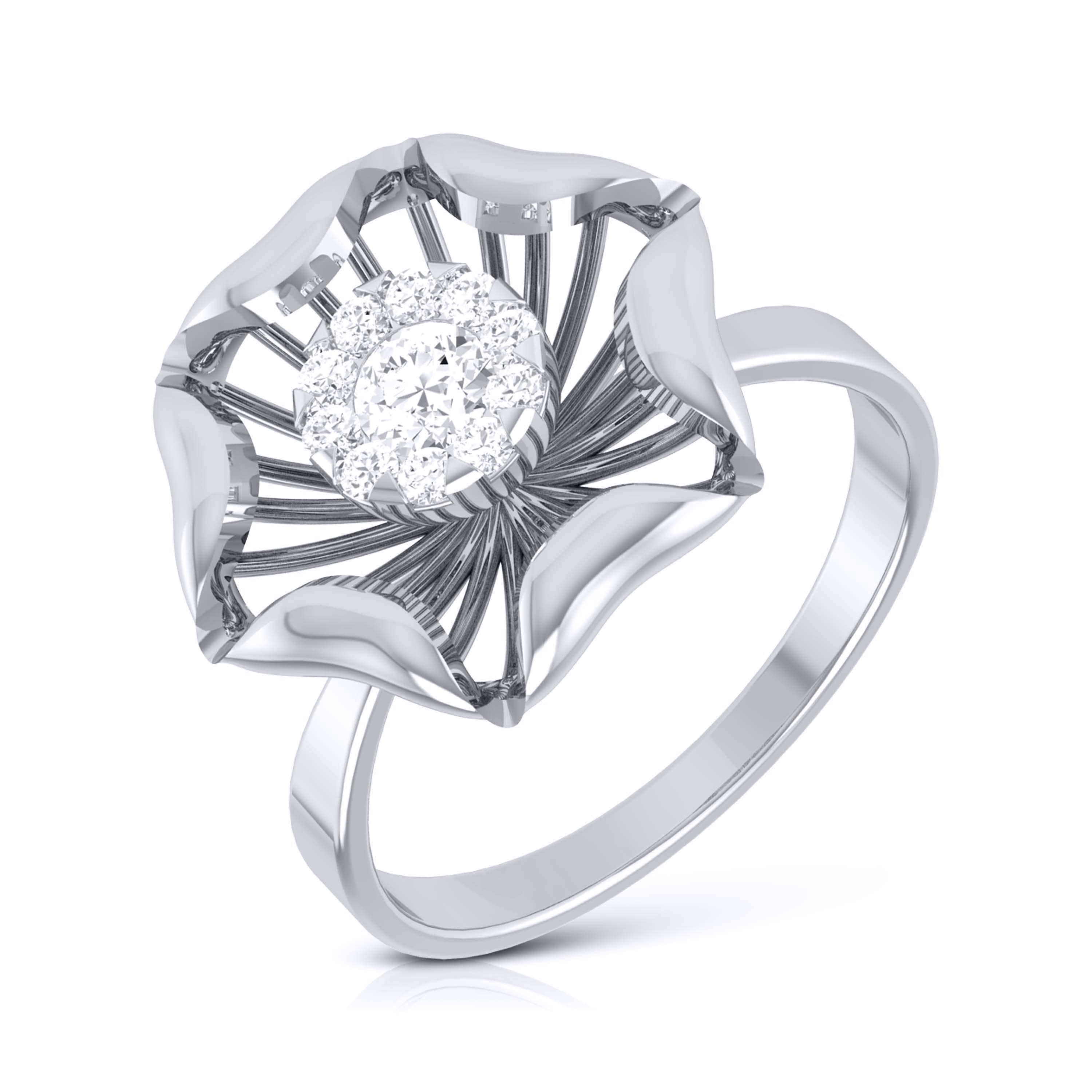 Platinum Diamond Ring for Women JL PT LR 95