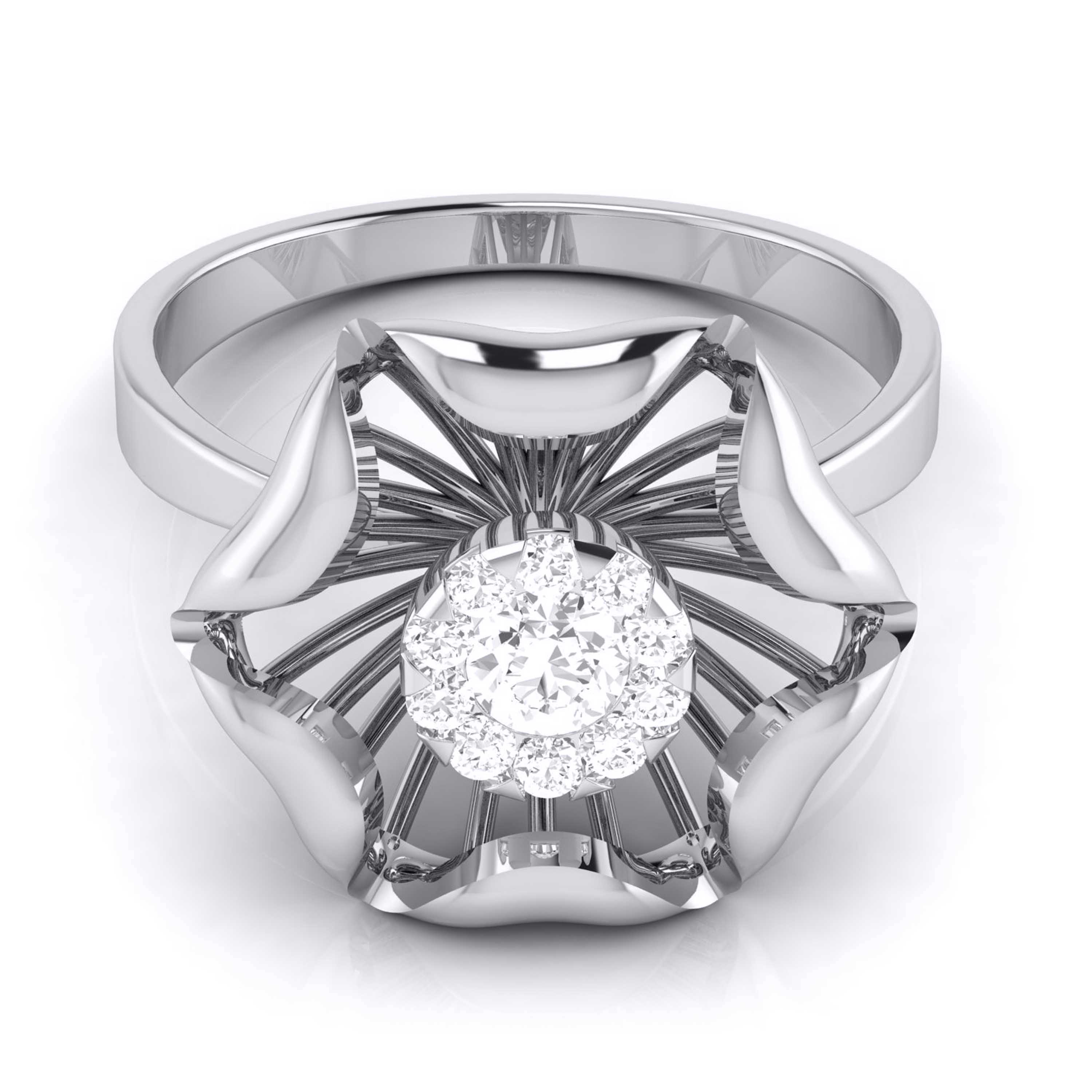 Platinum Diamond Ring for Women JL PT LR 95
