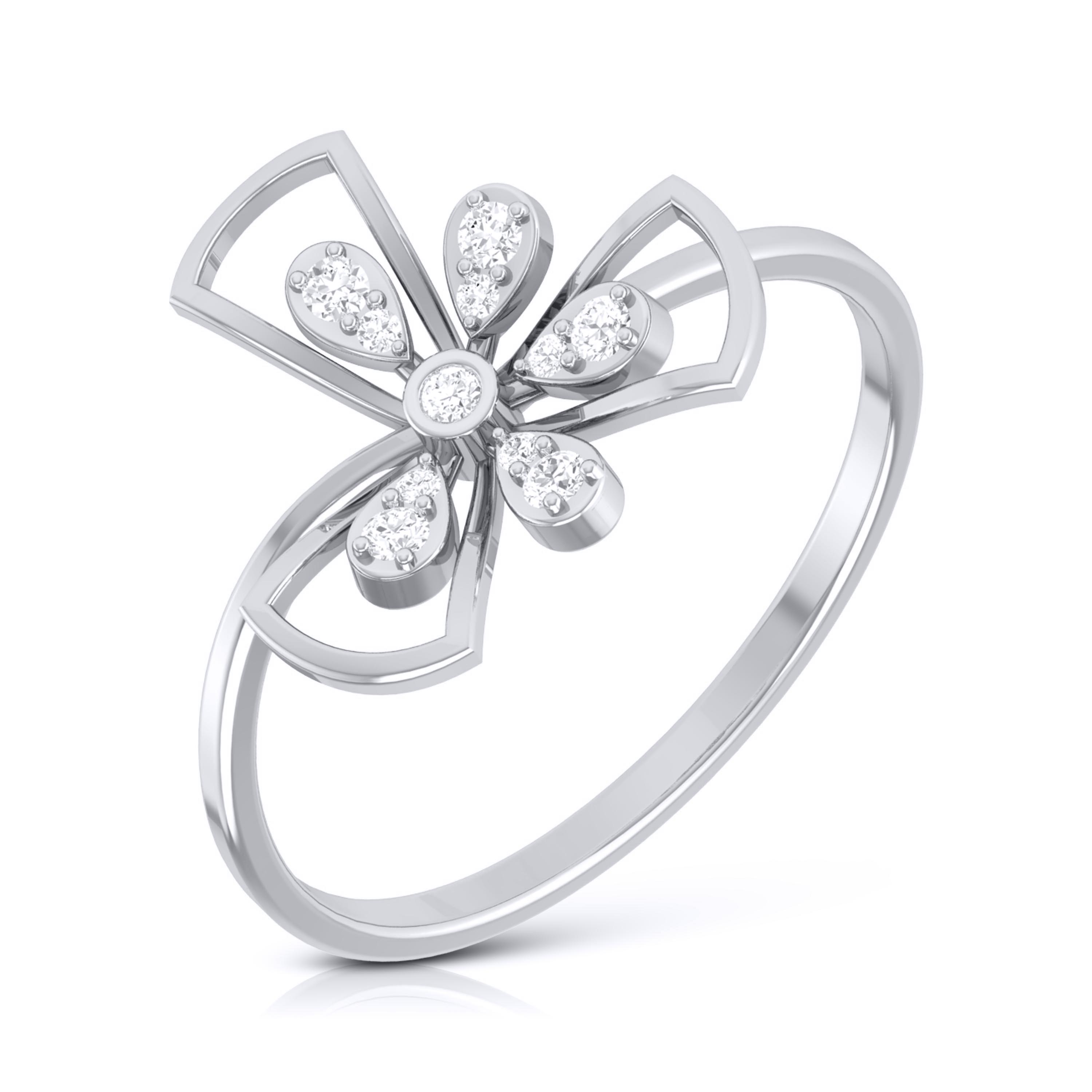 Platinum Diamond Ring for Women JL PT LR 97