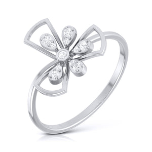 Platinum Diamond Ring for Women JL PT LR 97