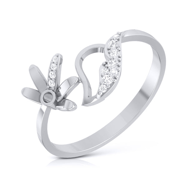 Beautiful Rose Gold Flower Diamond Ring Design - JD SOLITAIRE