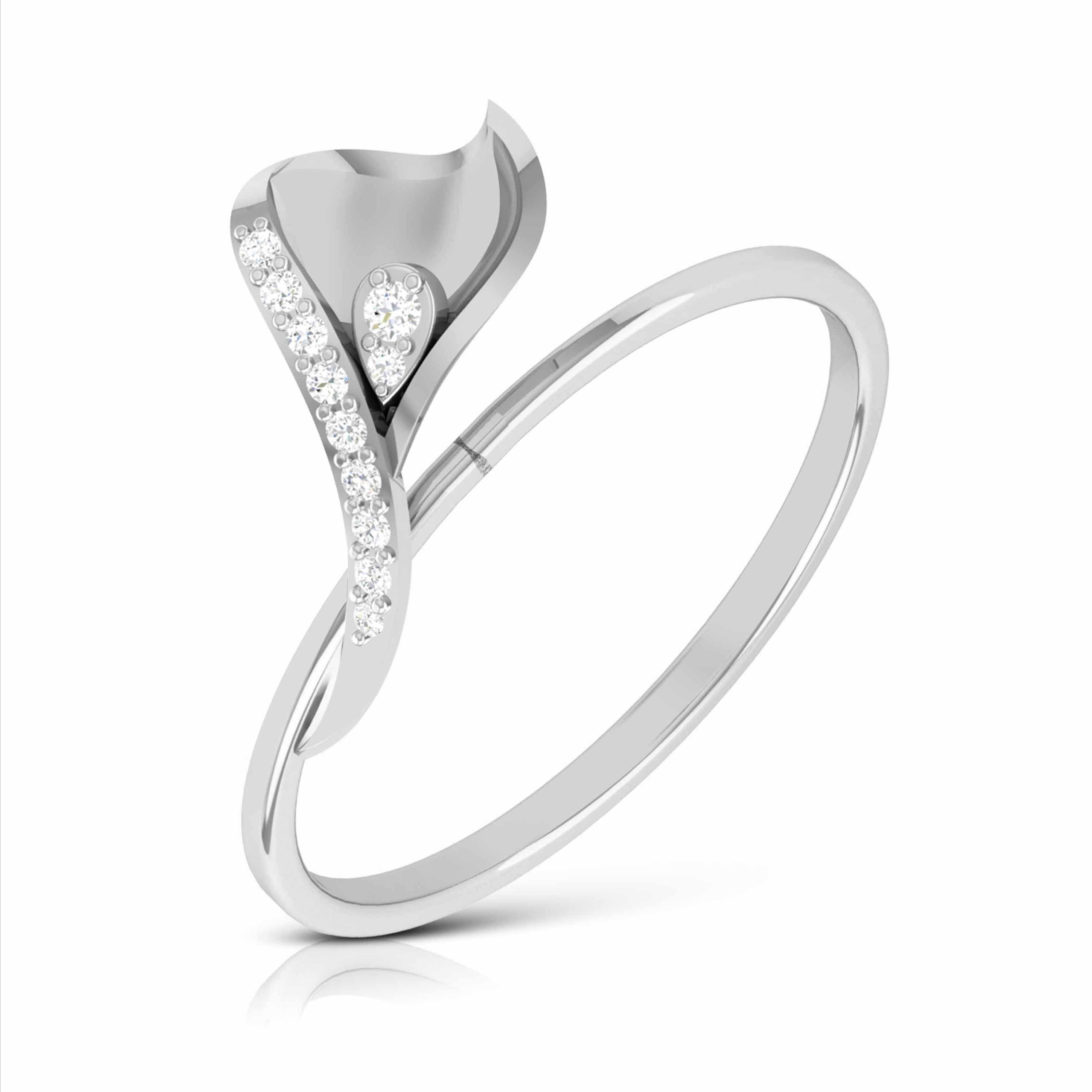 Platinum Diamond Ring for Women JL PT LR 11   Jewelove.US